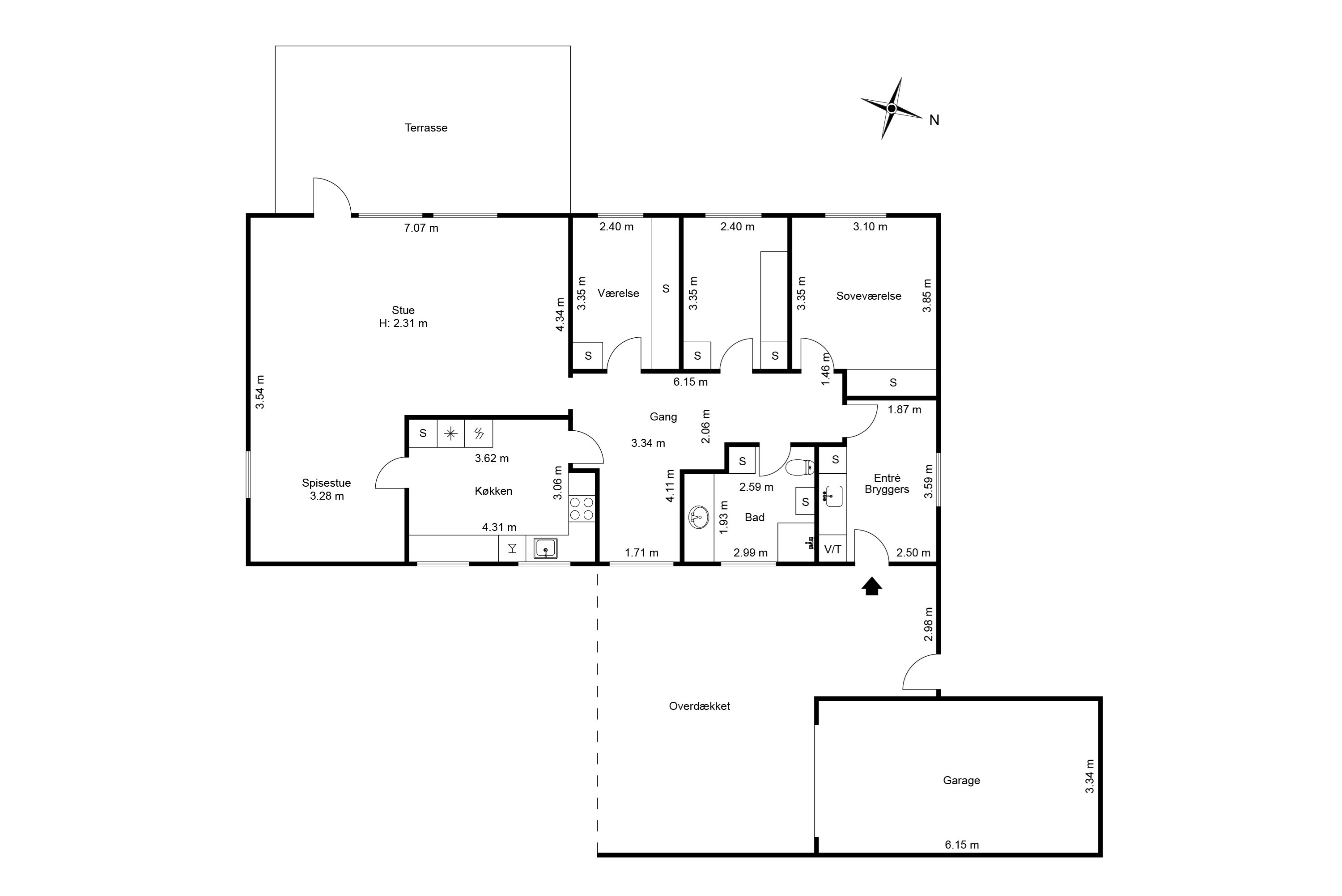 Plantegninger billede af Høgevej 13, 9640 Farsø