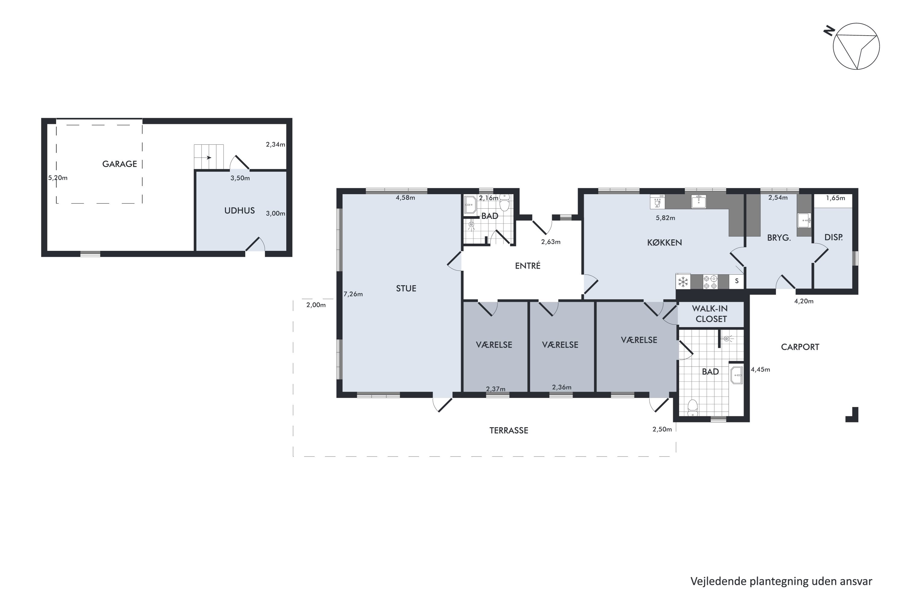 Plantegninger billede af Uggerhalnevej 16, Grindsted, 9310 Vodskov