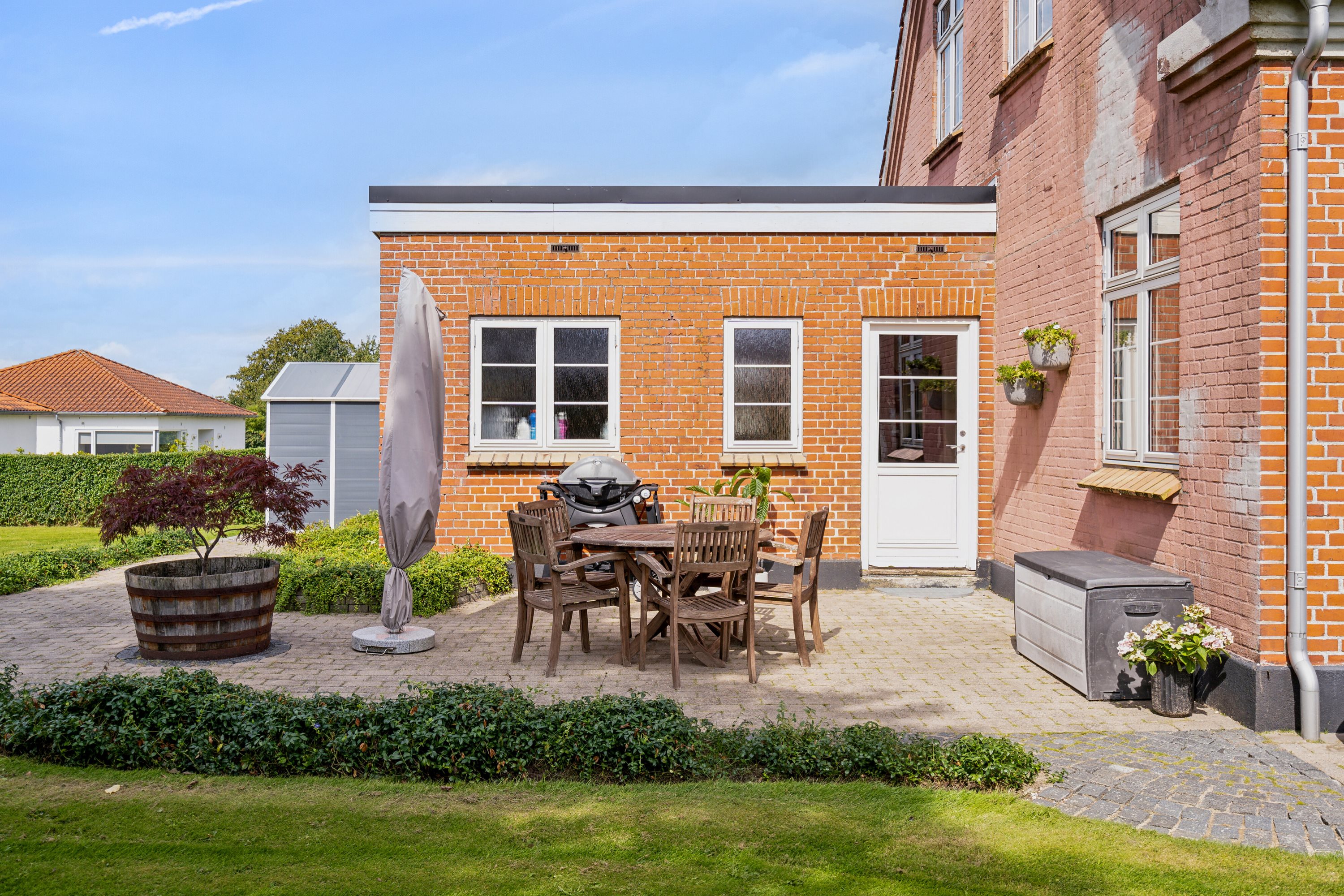 Fremhævet terrasse billede i fuldskærmstilstand. Billede af Varnæsvej 746, Bovrup, 6200 Aabenraa