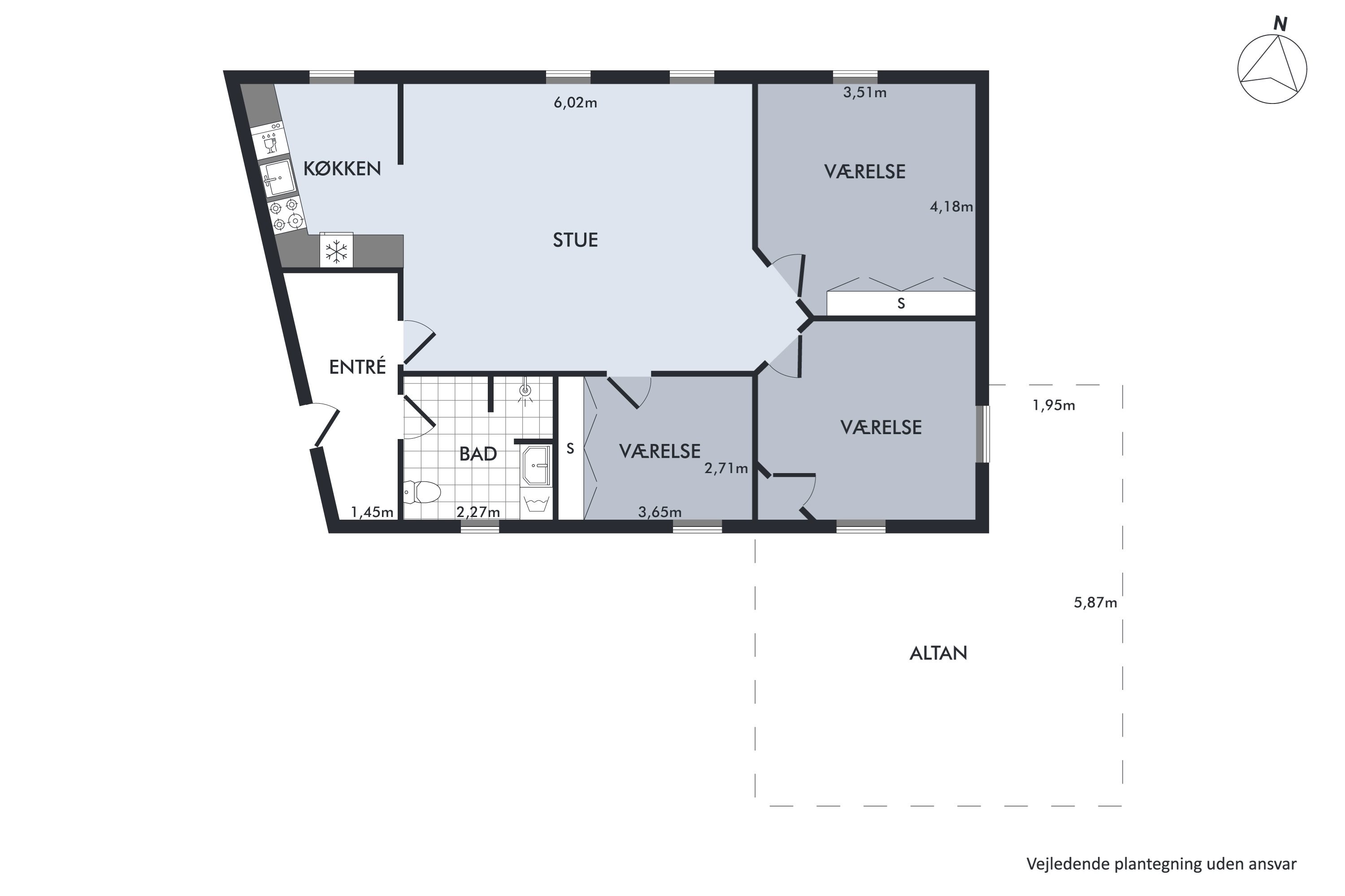 Plantegninger billede af Nørregade 18, 1. tv., 9850 Hirtshals