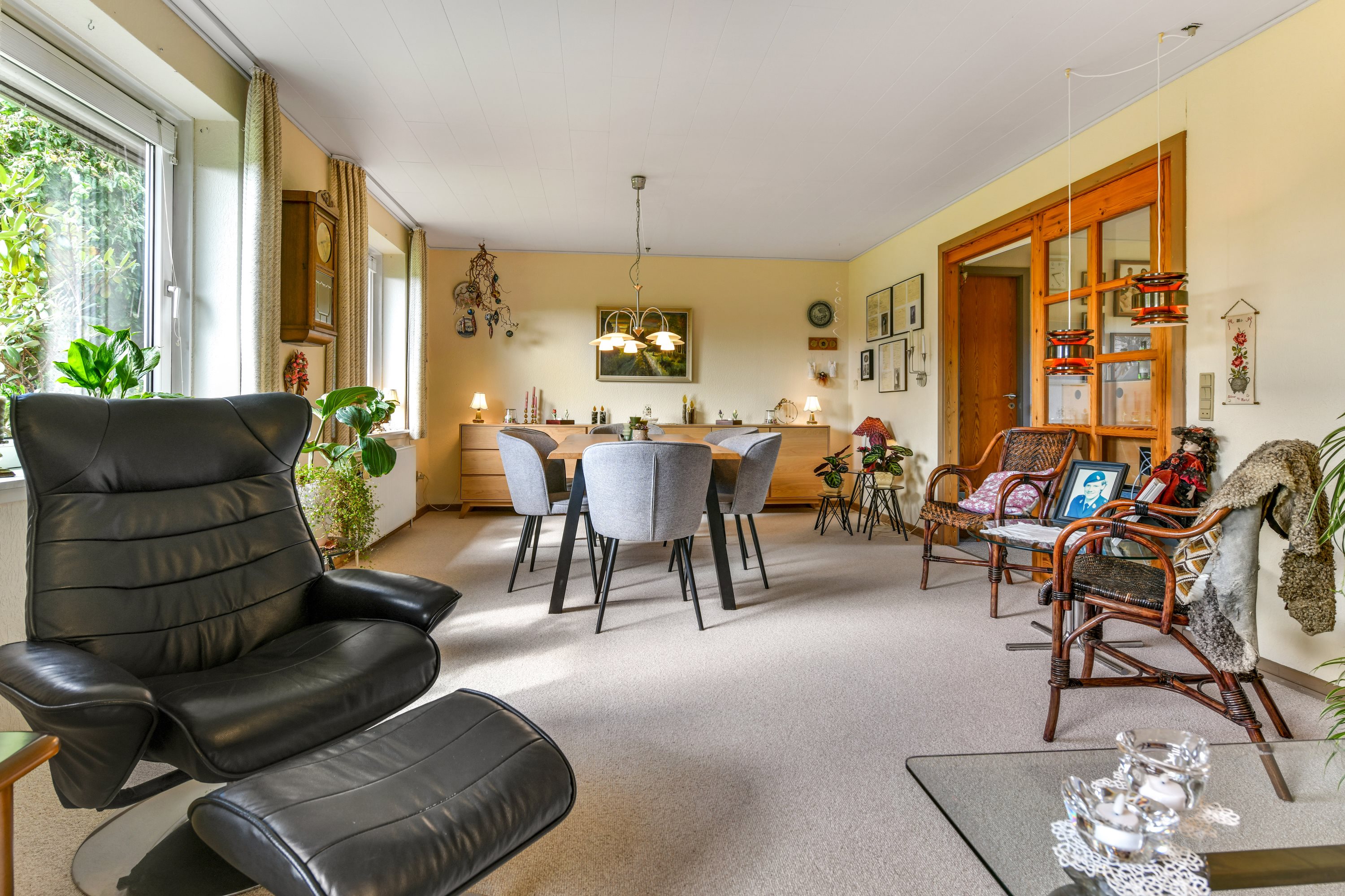 Fremhævet stue billede i fuldskærmstilstand. Billede af Nørrevej 47, Stend-Krogag, 7200 Grindsted