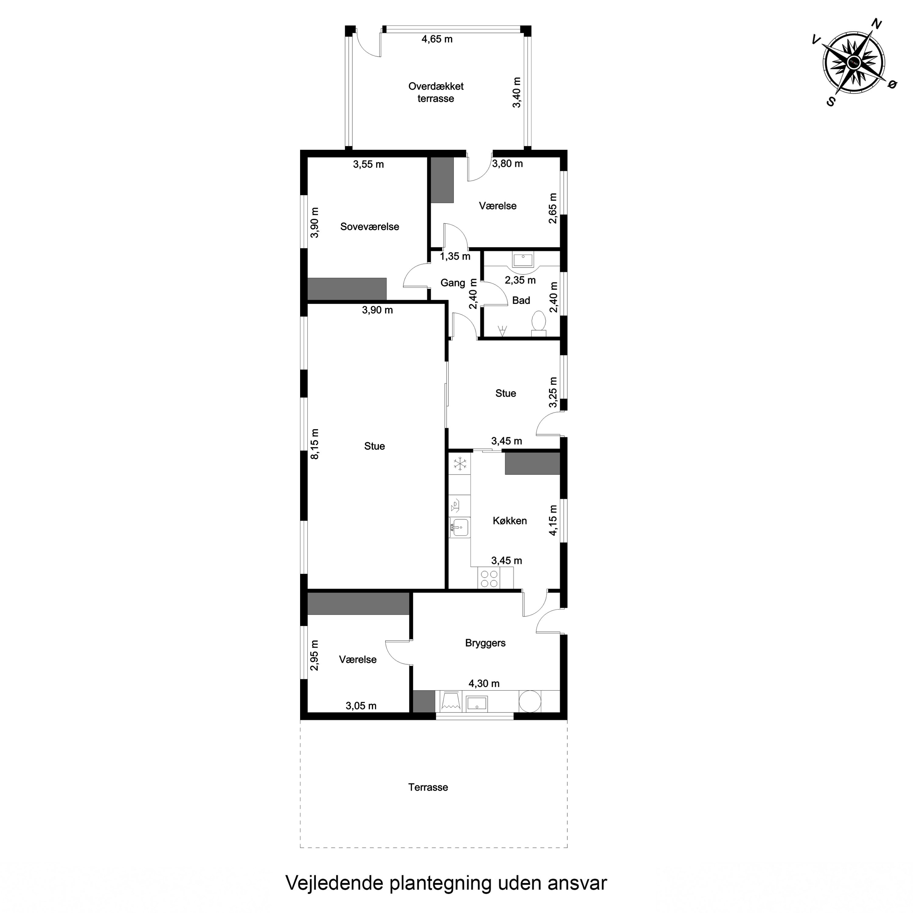 Plantegninger billede af Nørrevej 47, Stend-Krogag, 7200 Grindsted