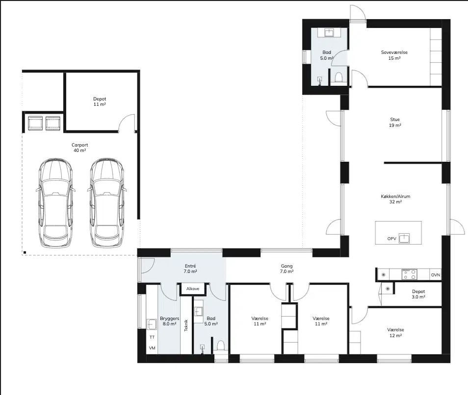 Plantegninger billede af Bøgebakken 47, Tjørring, 7400 Herning