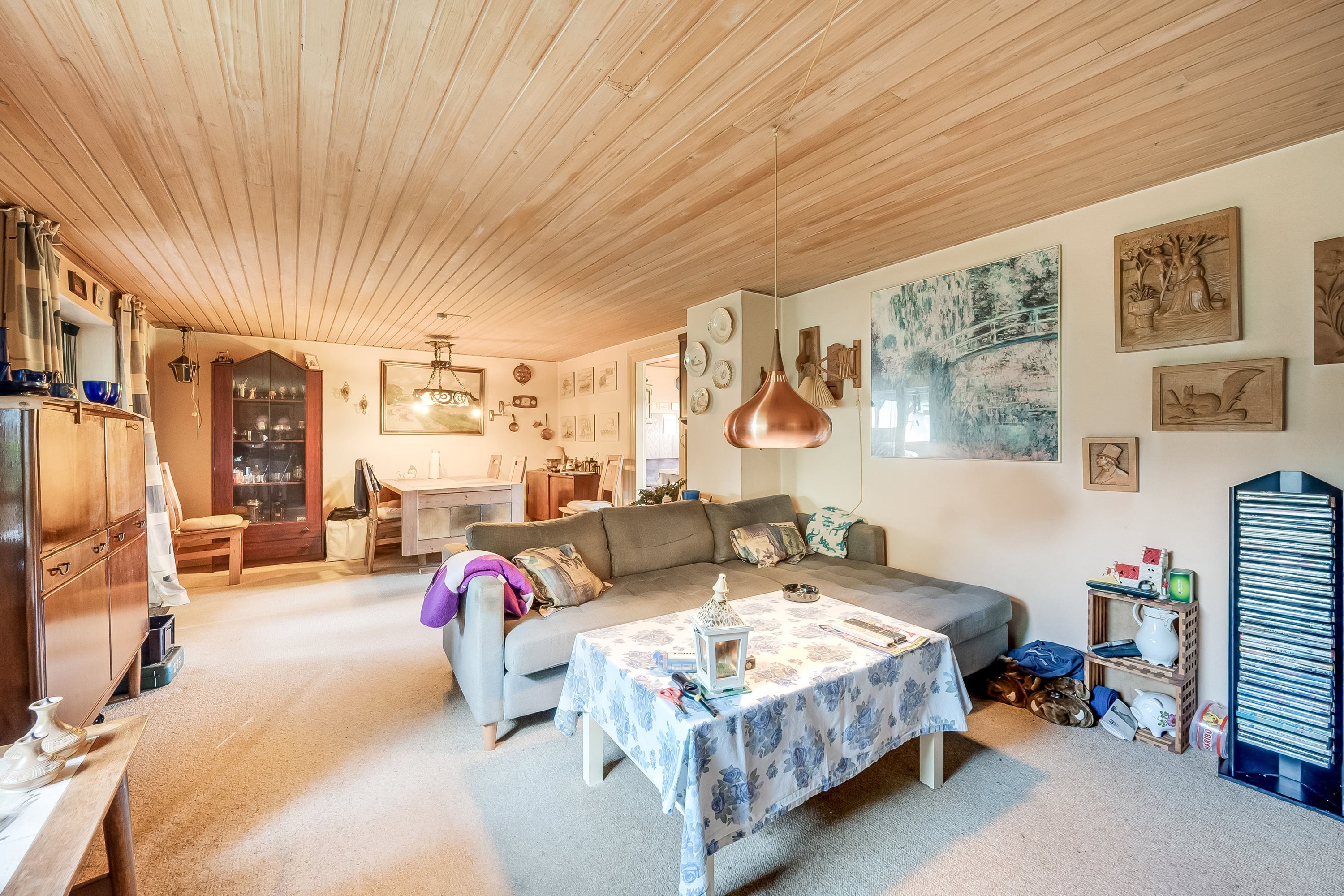 Fremhævet stue billede i fuldskærmstilstand. Billede af Torstedvej 55, Torsted, 6980 Tim