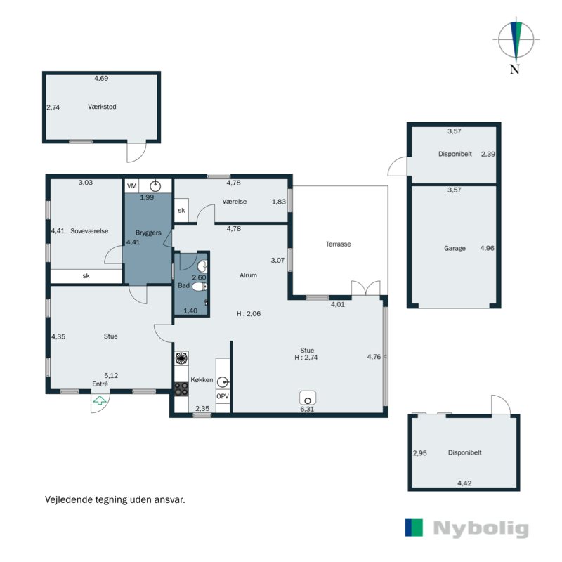 Plantegninger billede af Askvænget 3, 8340 Malling