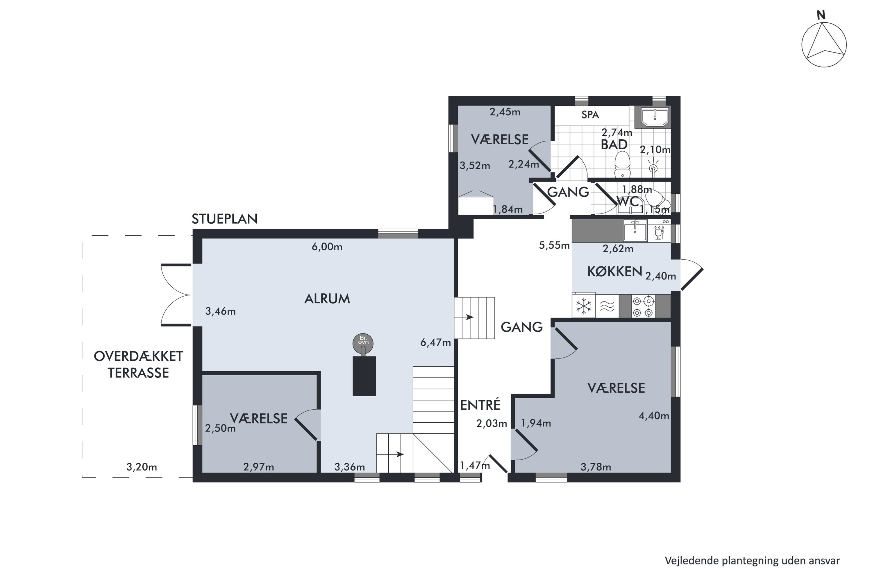 Plantegninger billede af Højvangen 4, Boeslum Bakker , 8400 Ebeltoft