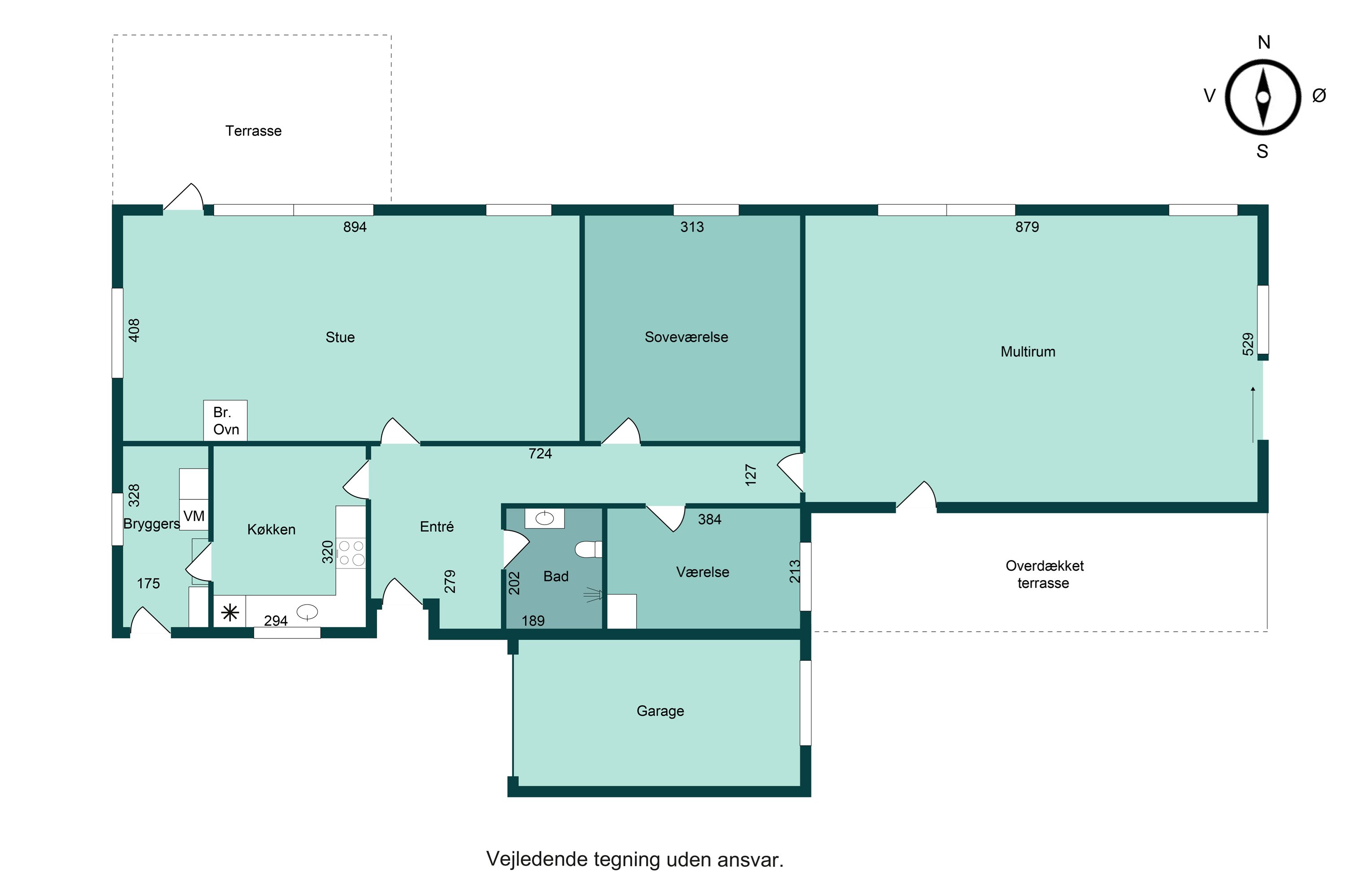 Plantegninger billede af Åvej 16B, Hammersholm, 8700 Horsens