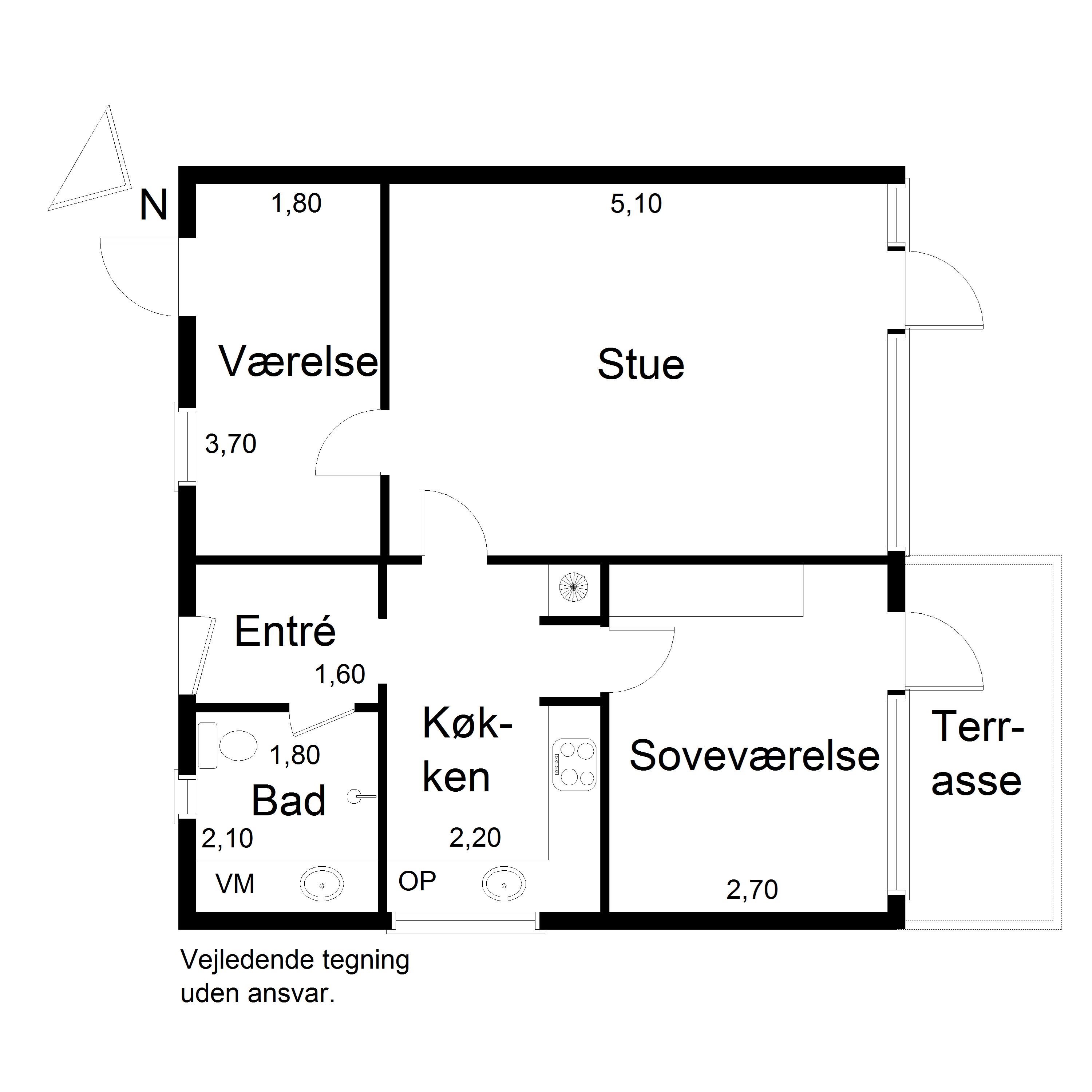 Plantegninger billede af Nederbyvænget 101A, 6100 Haderslev
