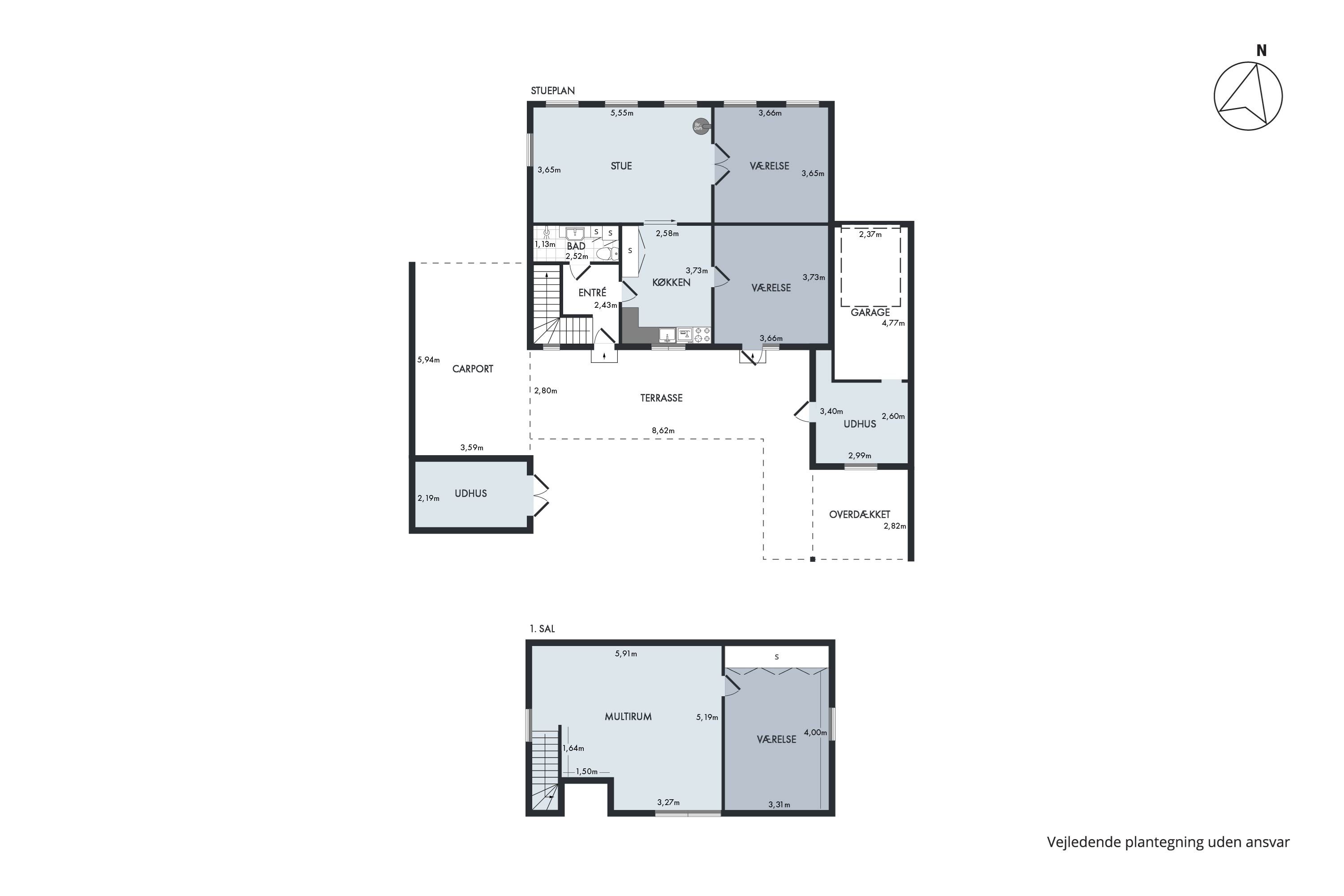 Plantegninger billede af Lystrupvej 32, Lystrup, 8961 Allingåbro