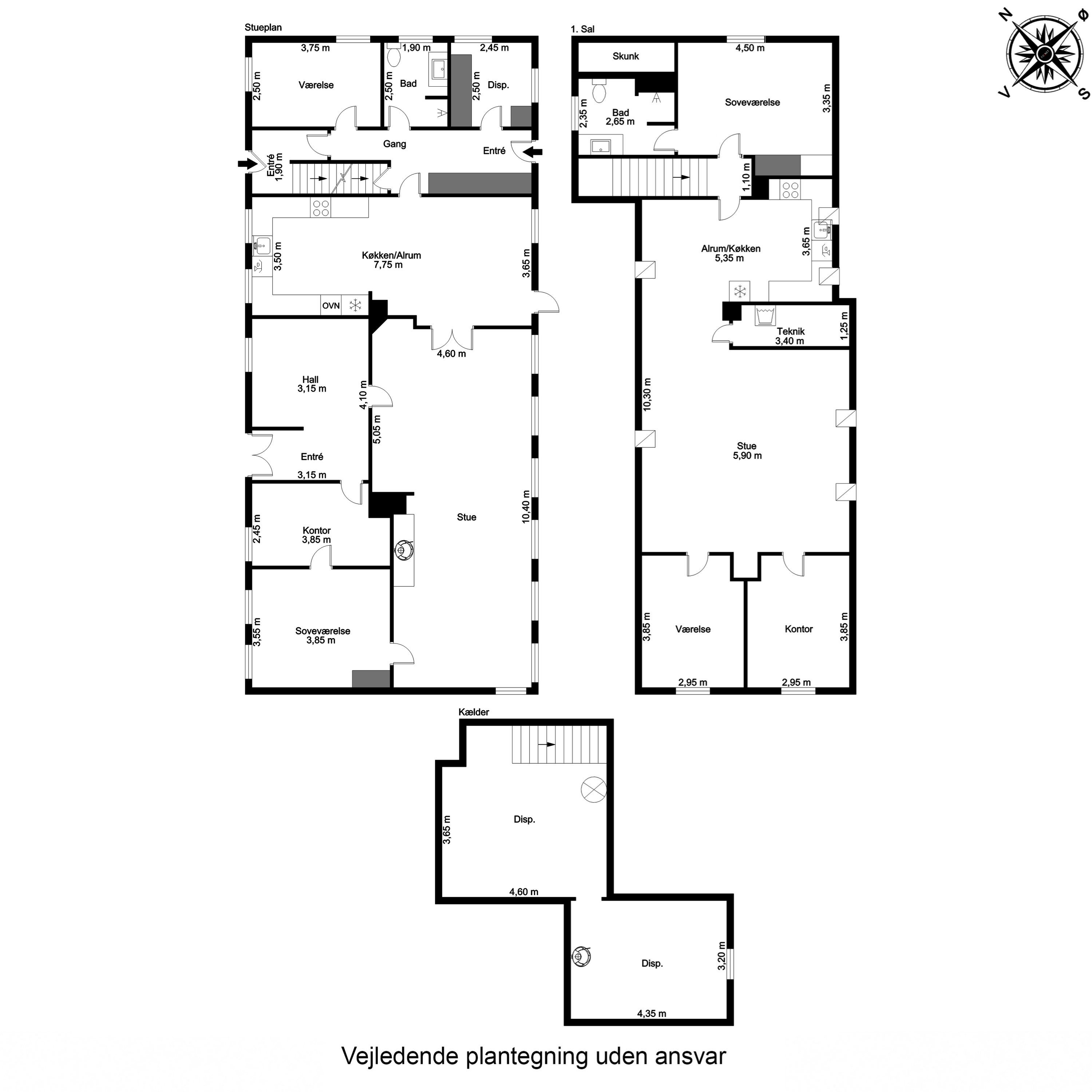 Plantegninger billede af Vejlevej 16, 7300 Jelling