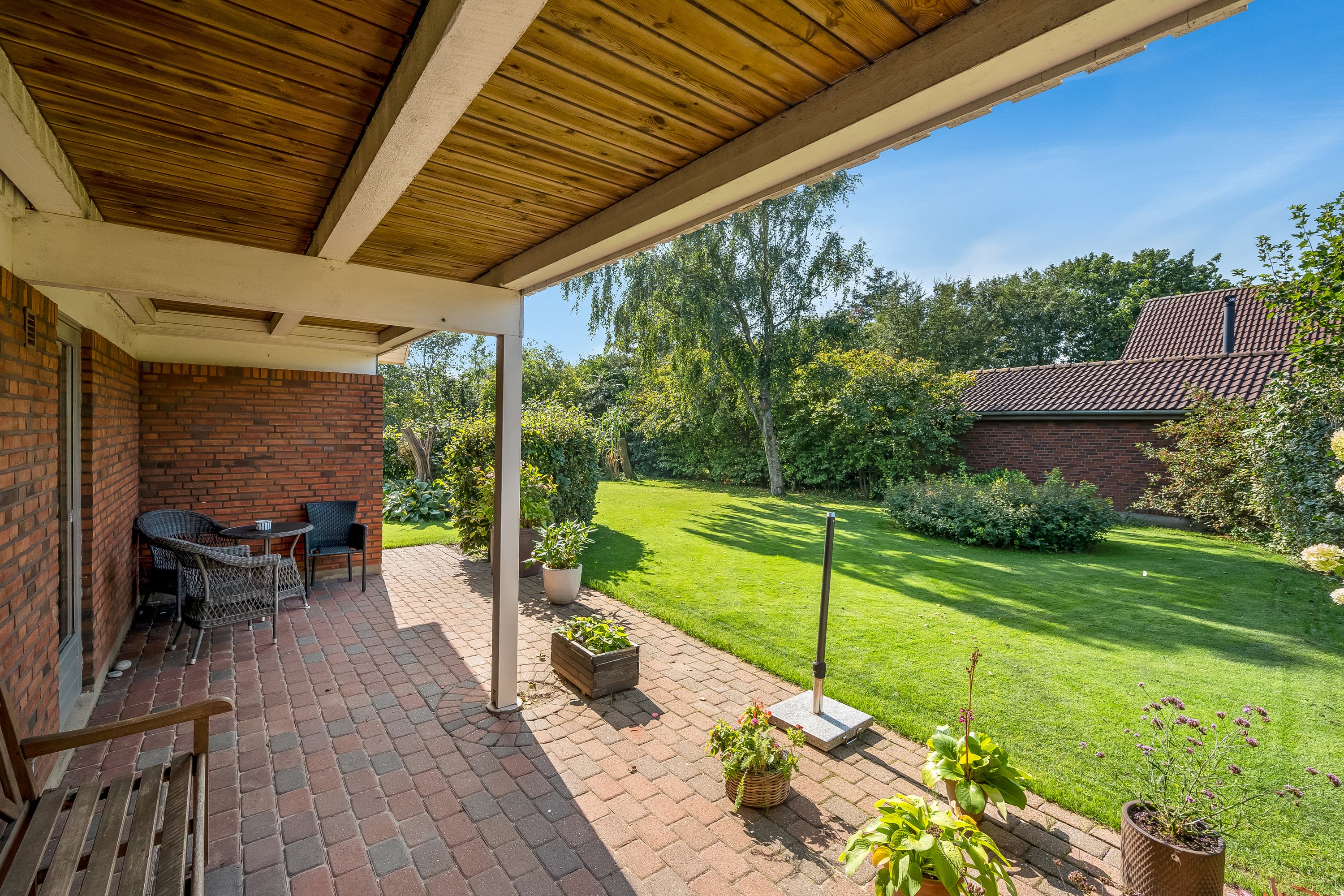 Fremhævet terrasse billede i fuldskærmstilstand. Billede af Åbrinken 14, 6900 Skjern