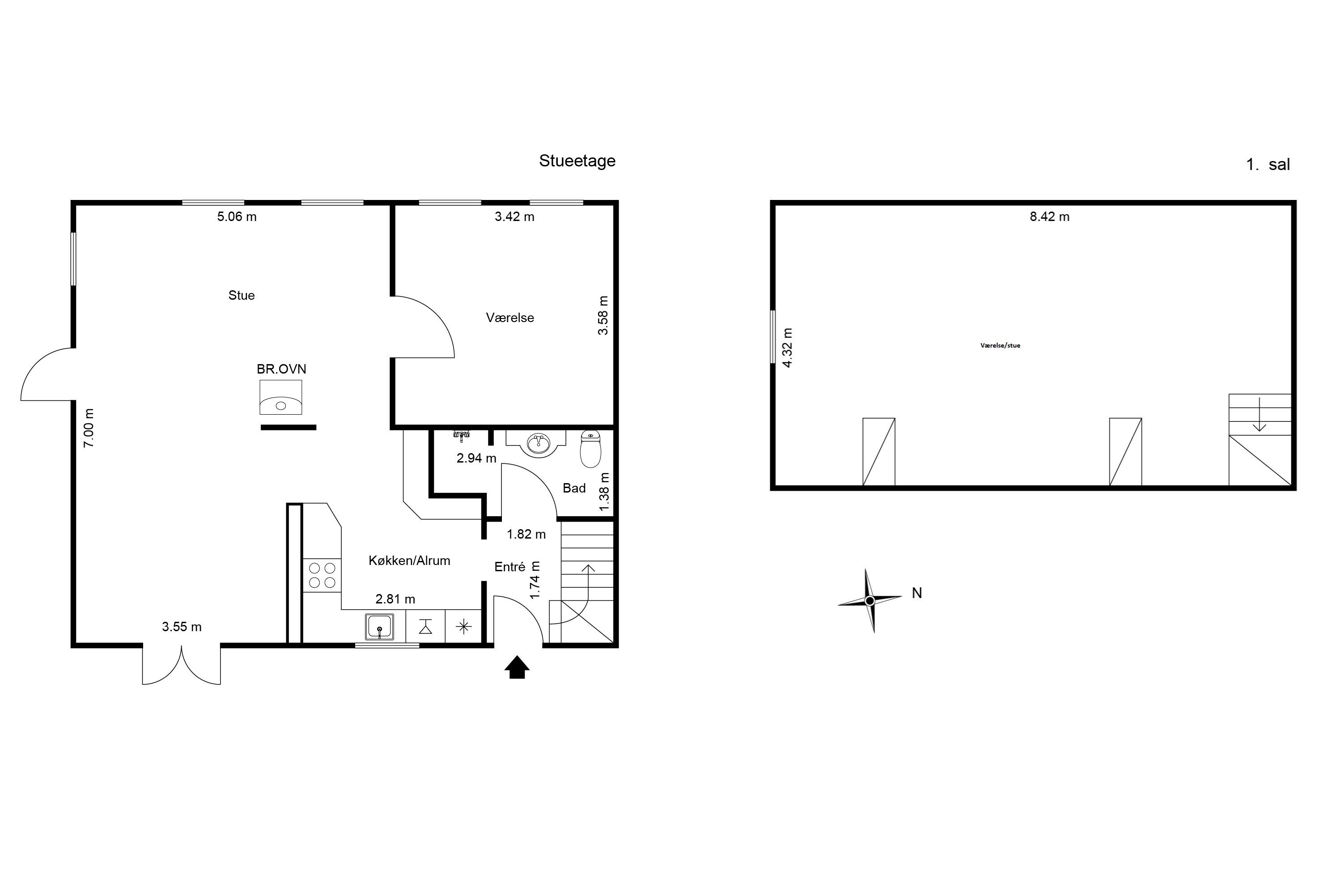 Plantegninger billede af Østkystvejen 351, Voerså, 9300 Sæby