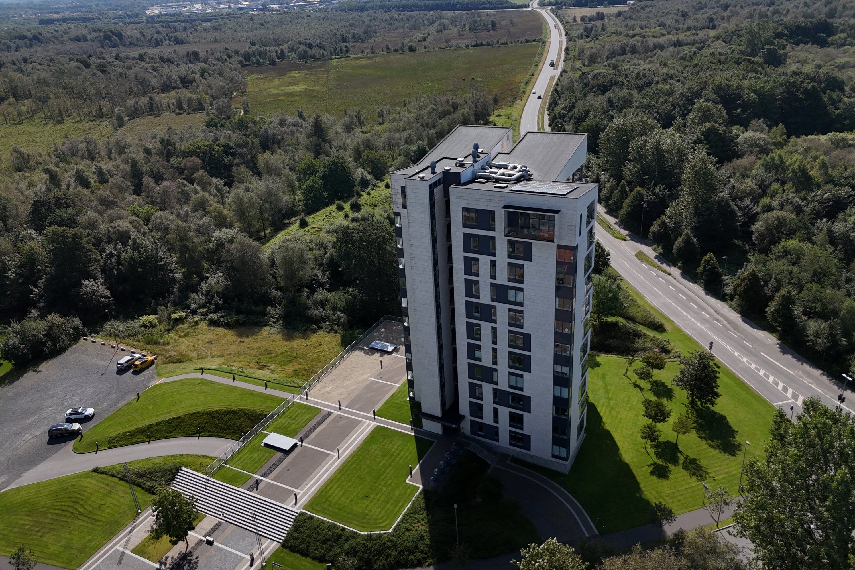 Fremhævet luftfoto billede i fuldskærmstilstand. Billede af Grøndahlsvej 25, 4. 3., 7400 Herning