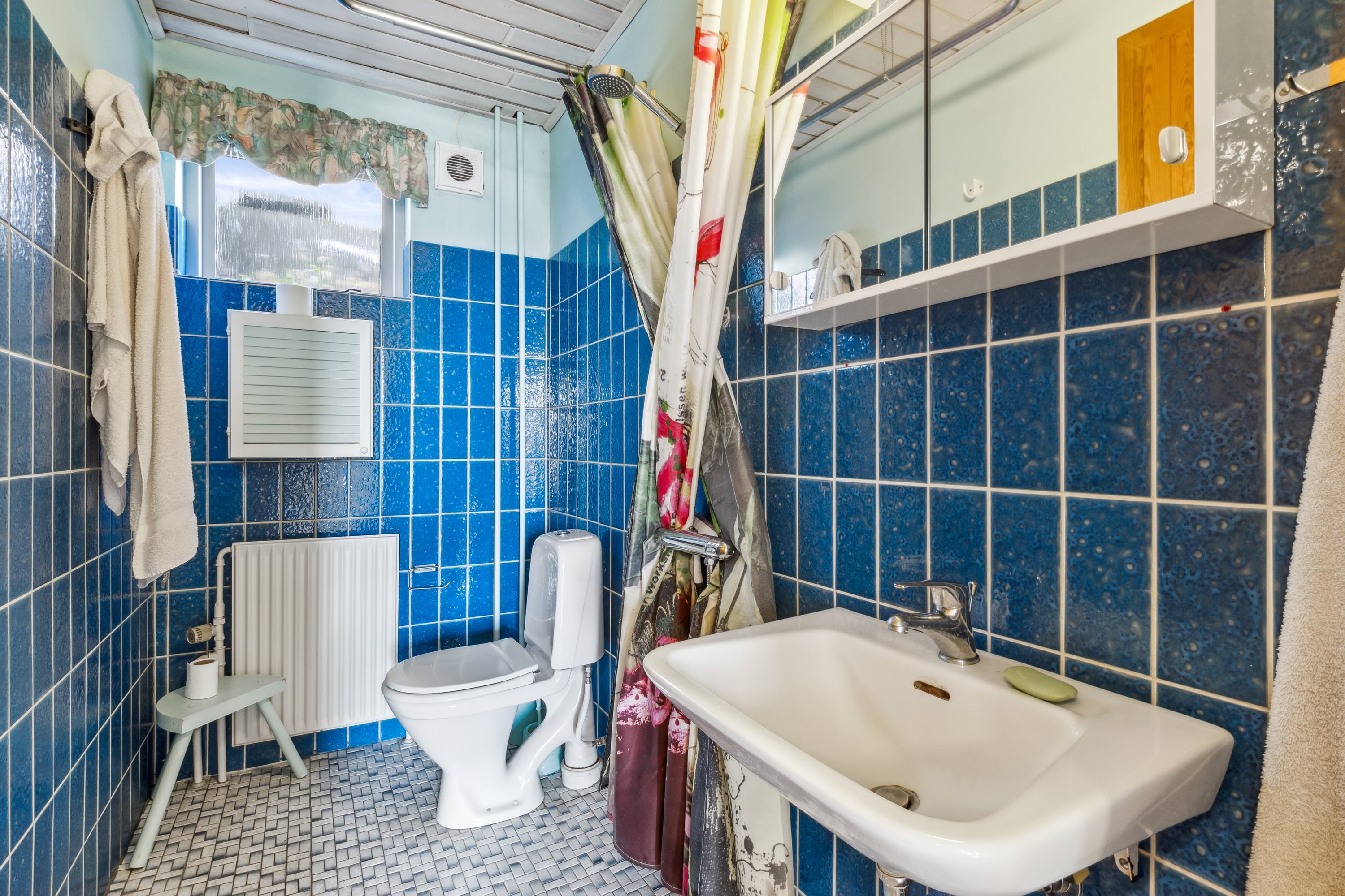 Fremhævet badeværelse billede i fuldskærmstilstand. Billede af Solbakken 2, Ræhr, 7730 Hanstholm