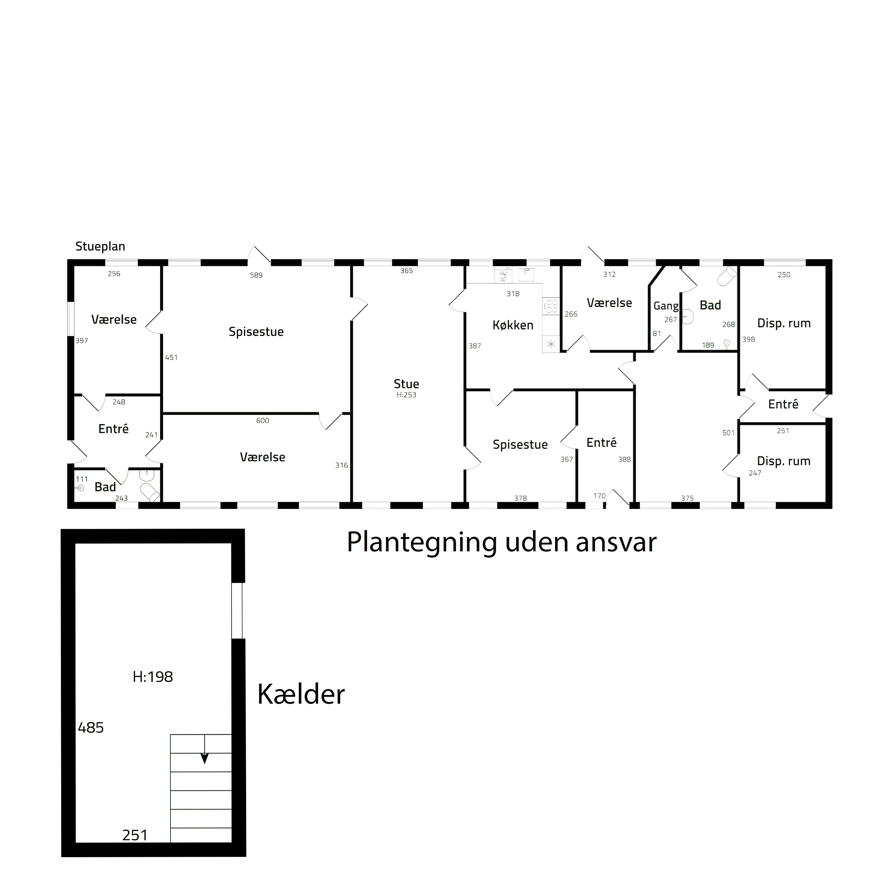 Plantegninger billede af Langgade 74, Flemløse, 5620 Glamsbjerg