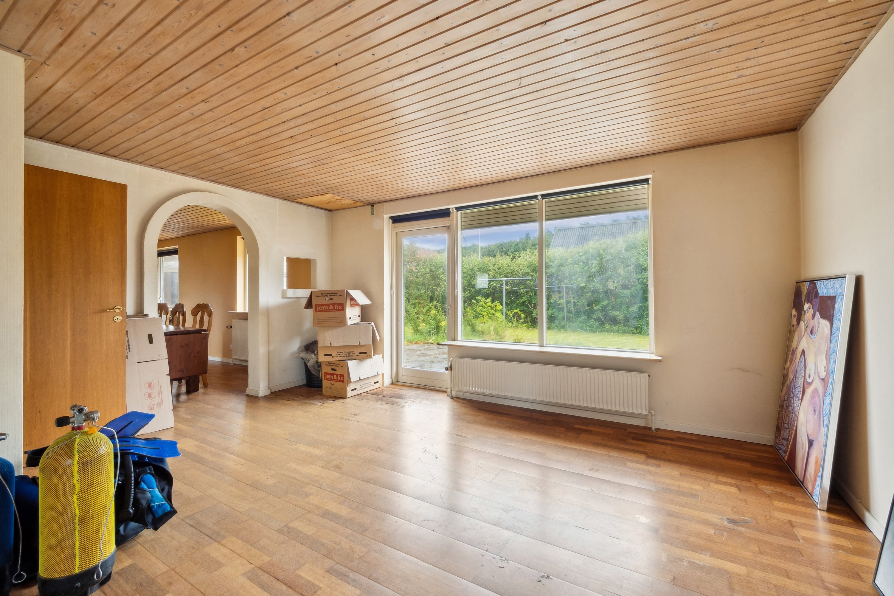 Fremhævet stue billede i fuldskærmstilstand. Billede af Bygmarken 8, 7730 Hanstholm