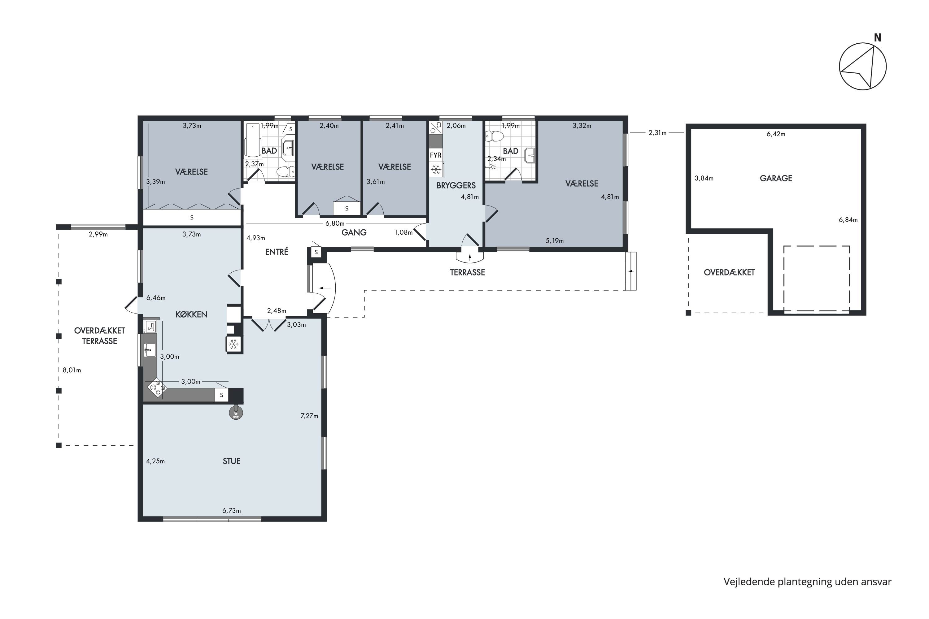 Plantegninger billede af Granvej 37, Glyngøre, 7870 Roslev