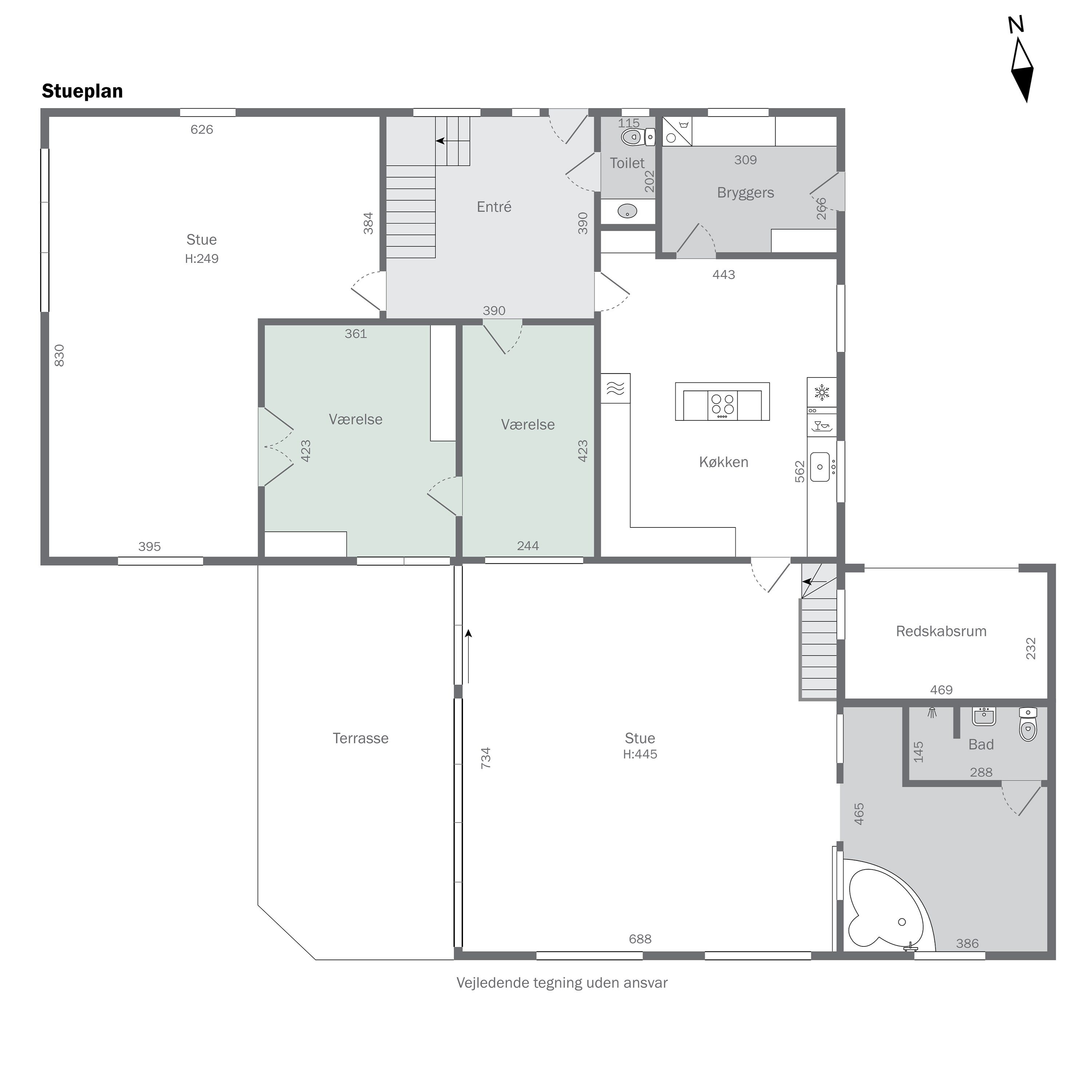 Plantegninger billede af Jernbanegade 28, 7442 Engesvang