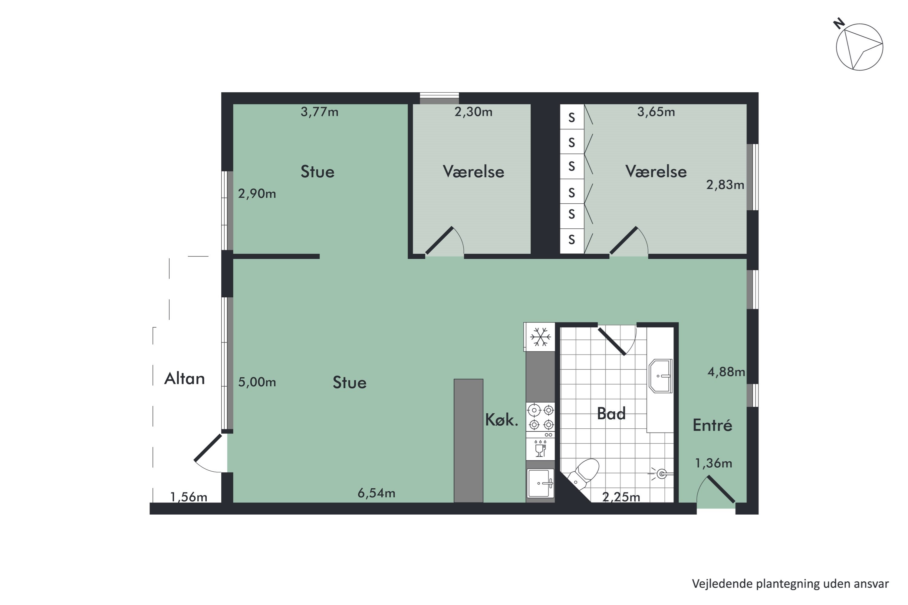 Plantegninger billede af Mellem Broerne 7E, st.., 9400 Nørresundby