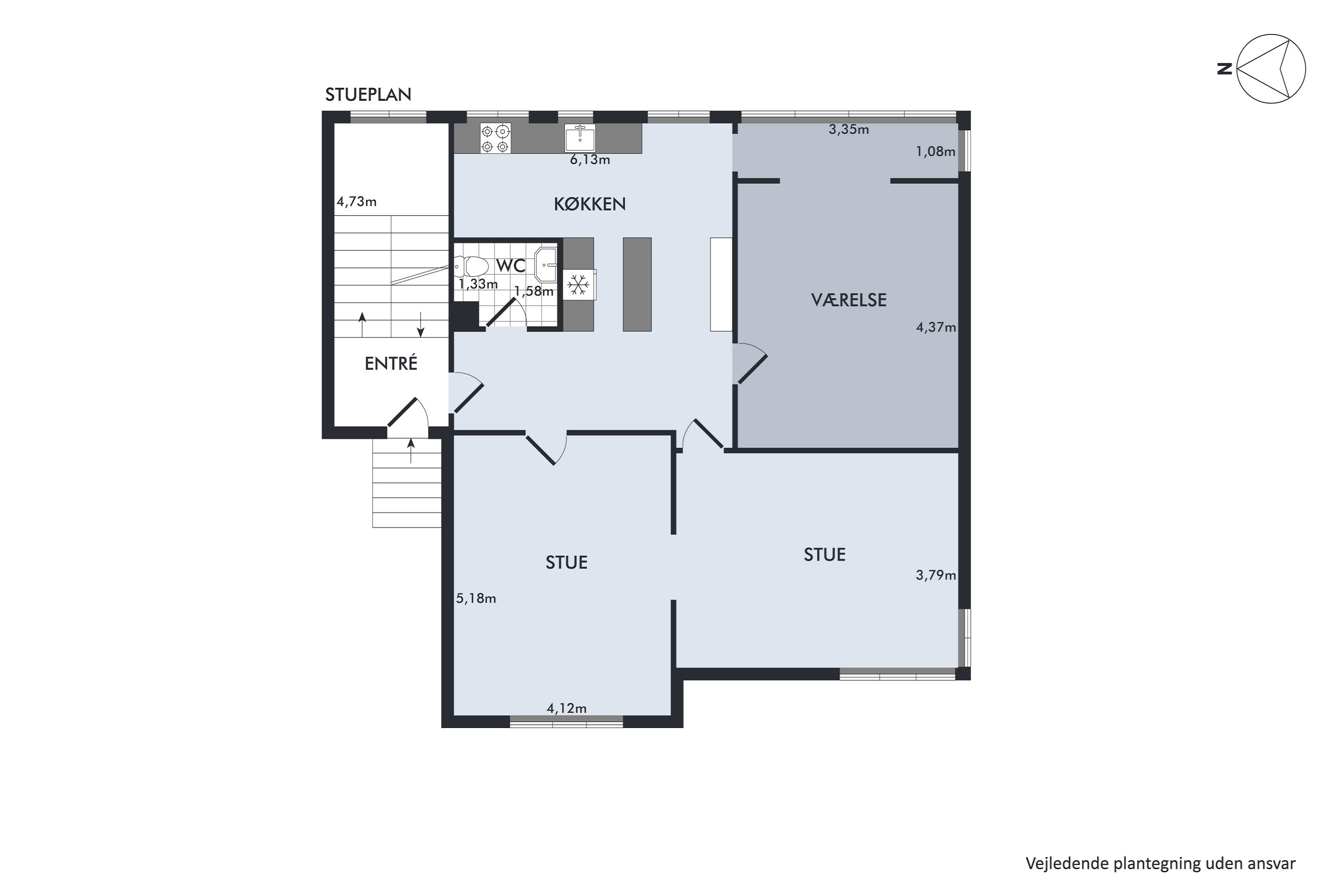 Plantegninger billede af Fladbrovej 17, 8920 Randers NV