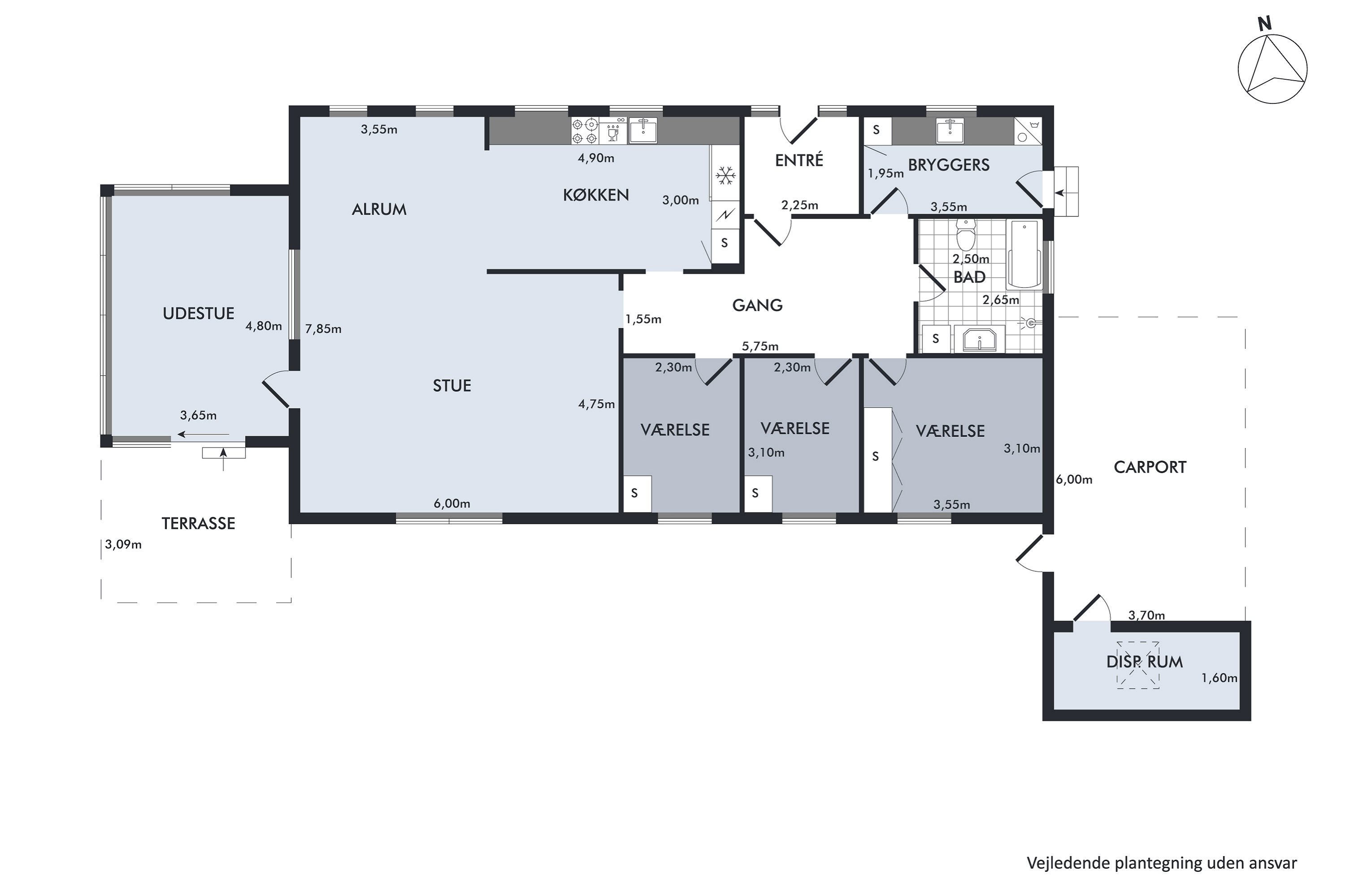 Plantegninger billede af Bymarken 34, Sørup, 9530 Støvring