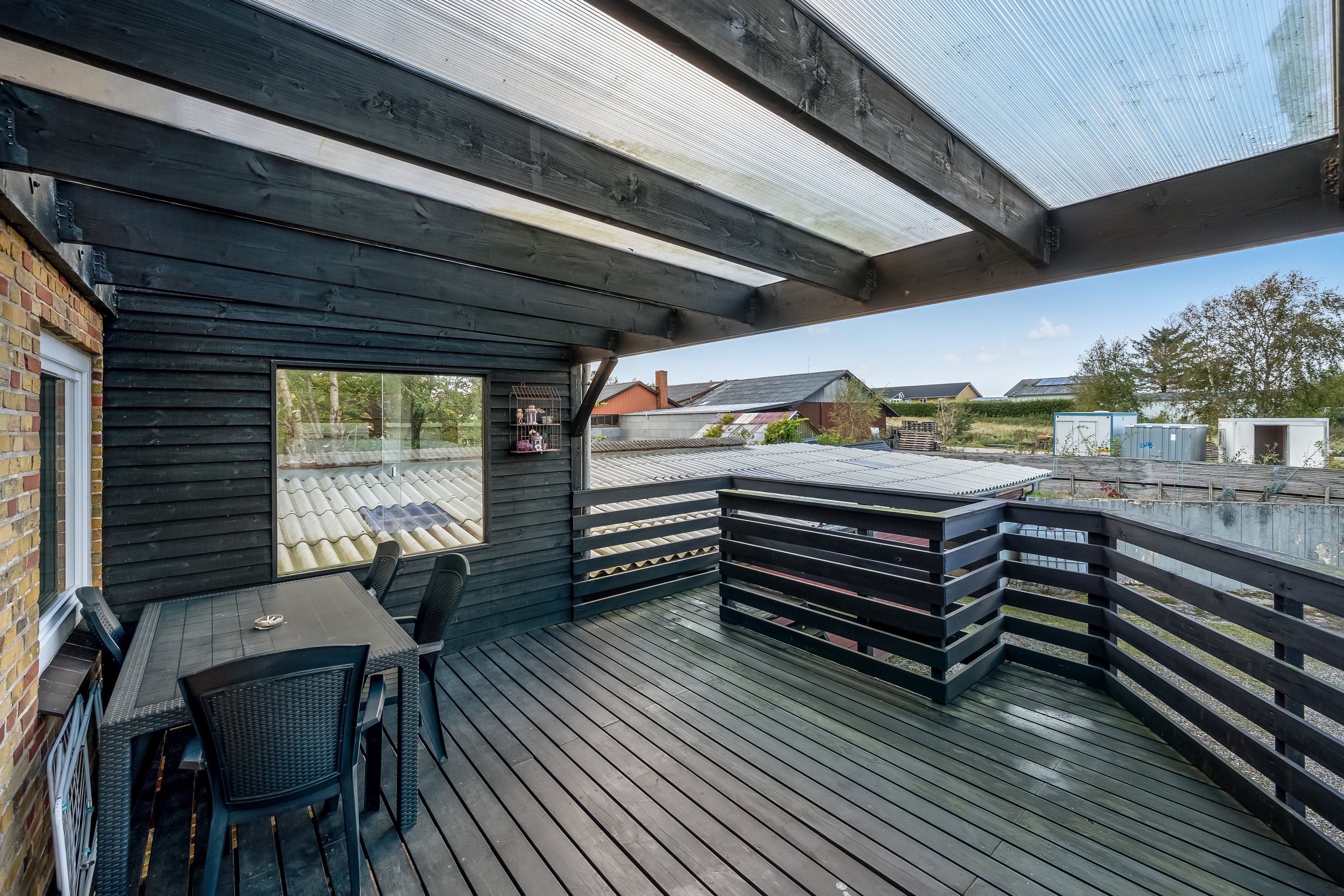 Fremhævet terrasse billede i fuldskærmstilstand. Billede af Finderupvej 18, Herborg, 6920 Videbæk