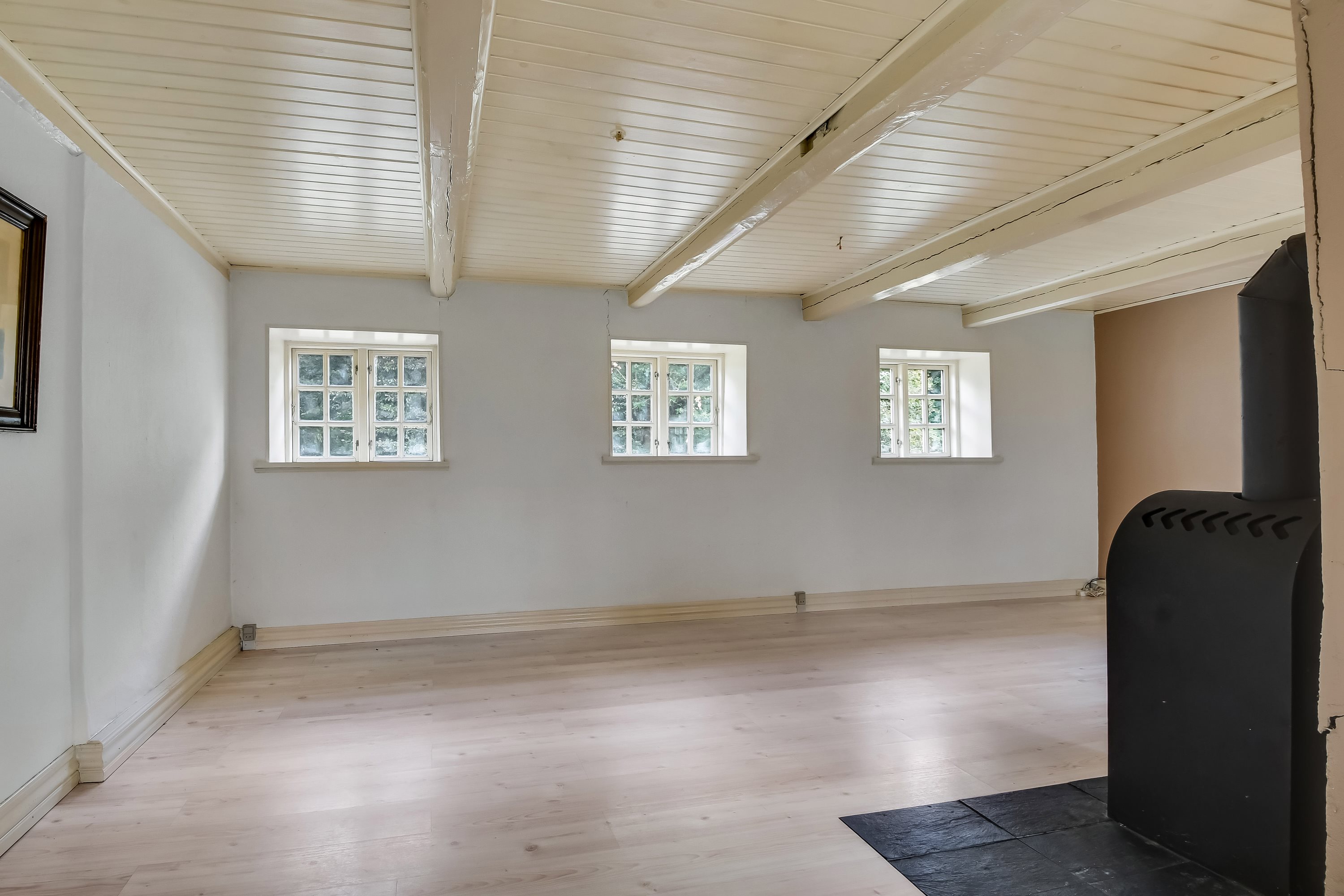 Fremhævet stue billede i fuldskærmstilstand. Billede af Klosterhedevej 10, Gudum, 7620 Lemvig