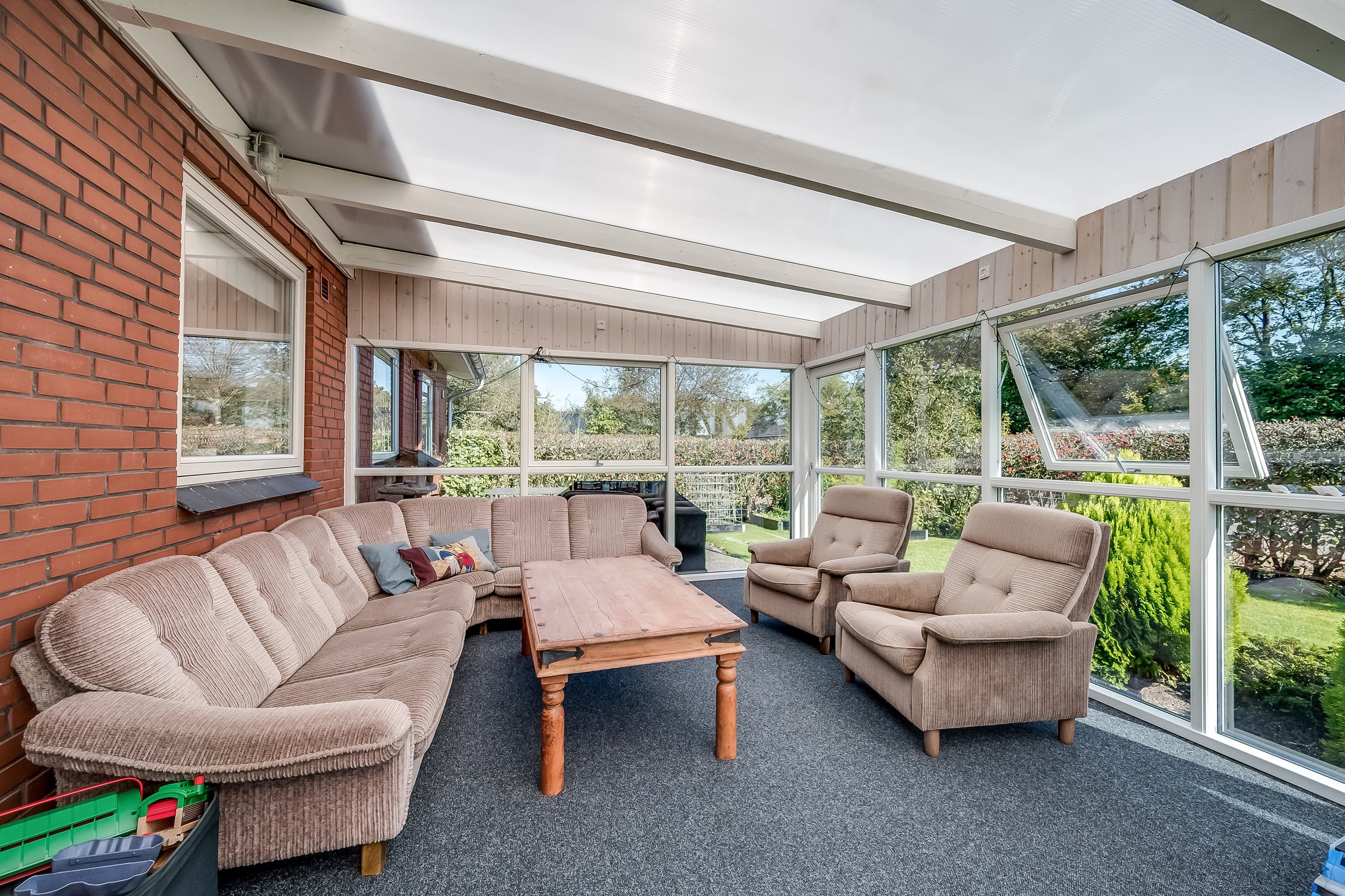 Fremhævet udestue billede i fuldskærmstilstand. Billede af Lille Fiskbækvej 12, Fiskbæk, 6920 Videbæk