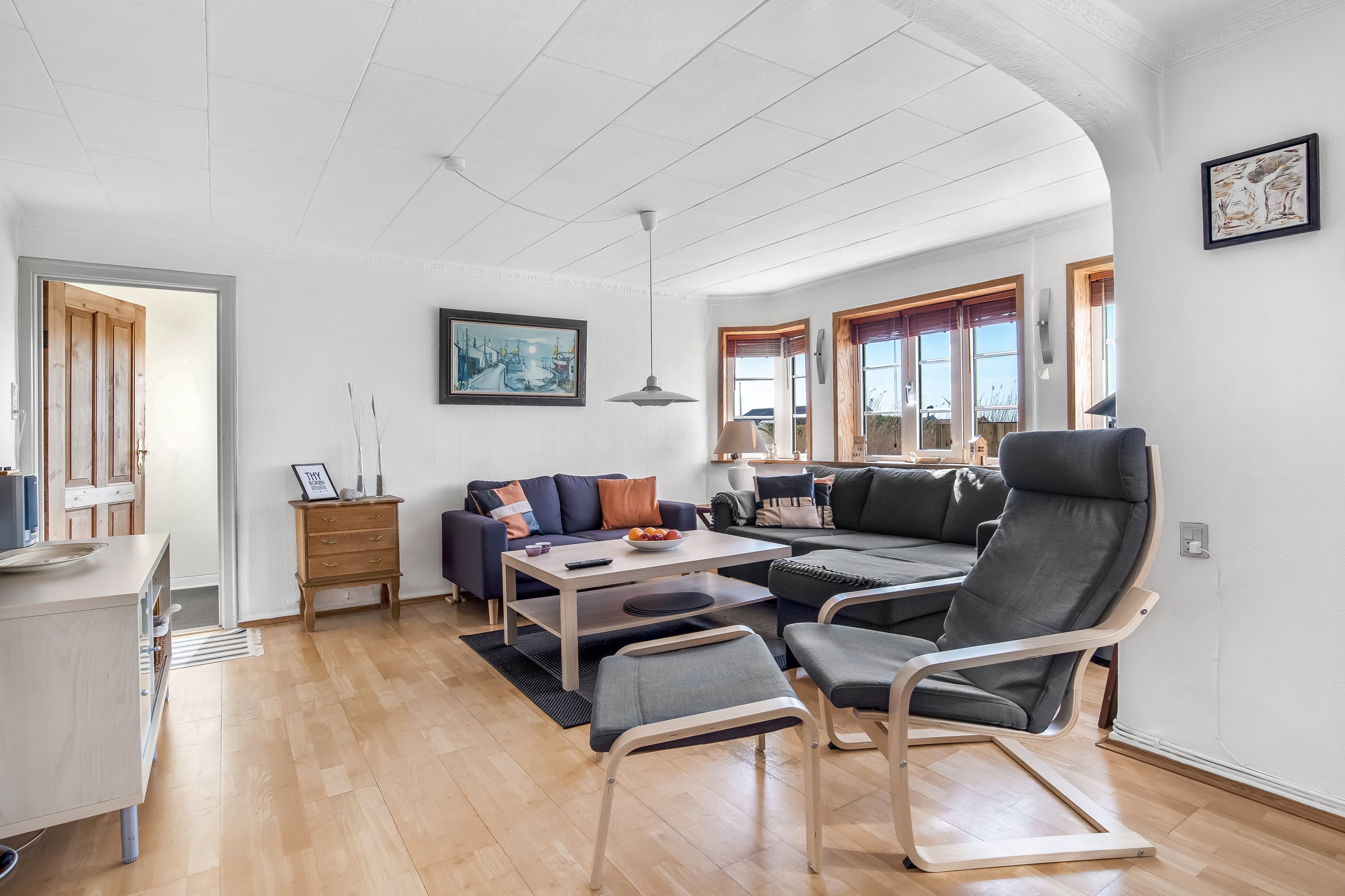 Fremhævet stue billede i fuldskærmstilstand. Billede af Manøvej 9, 7680 Thyborøn