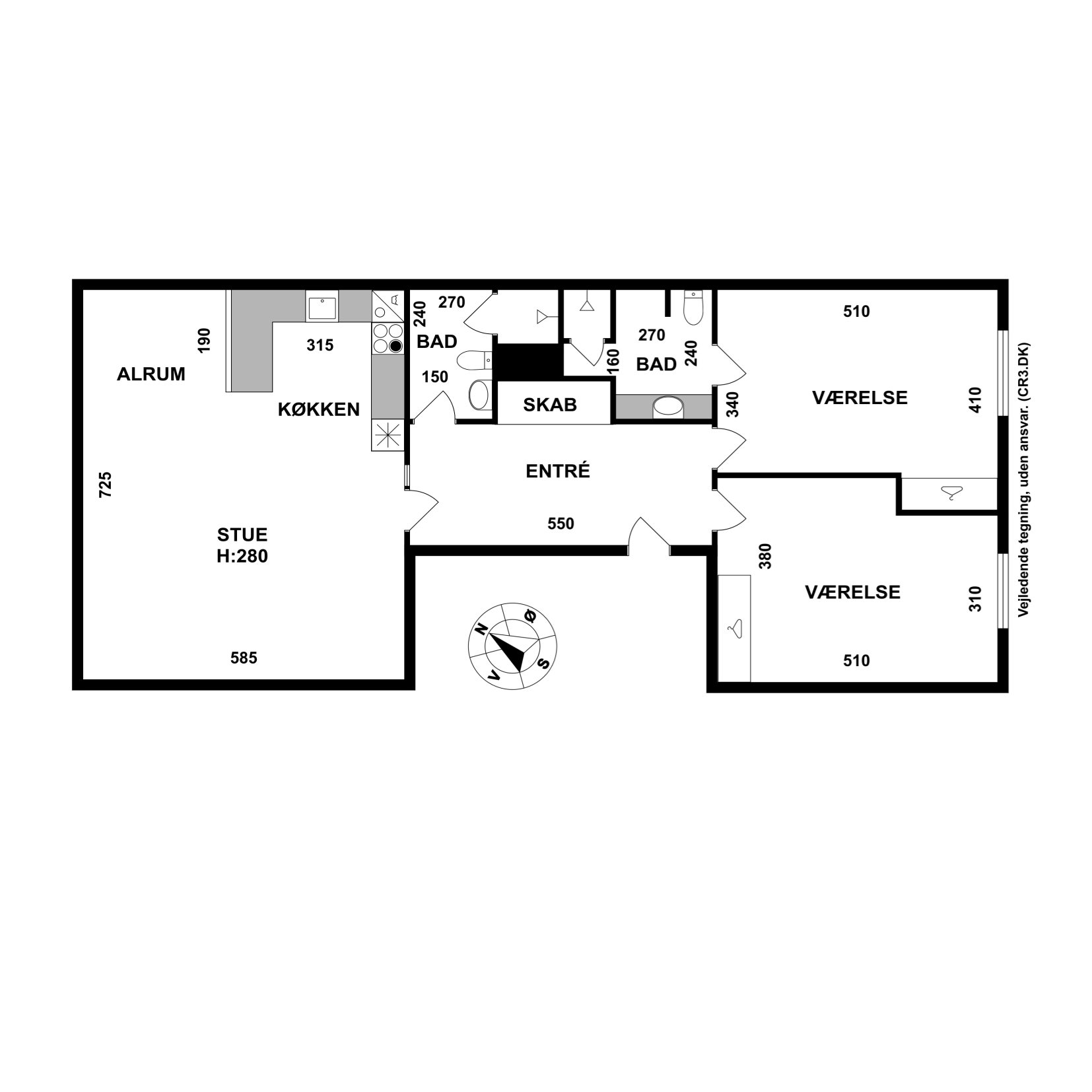 Plantegninger billede af Kystvej 20, 2. 2., 3100 Hornbæk