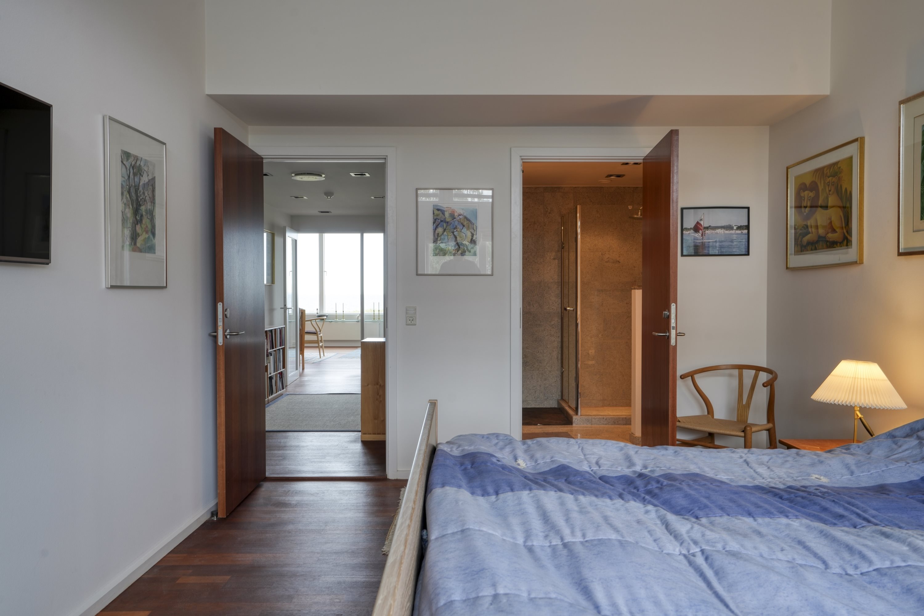 Fremhævet soveværelse billede i fuldskærmstilstand. Billede af Kystvej 20, 2. 2., 3100 Hornbæk