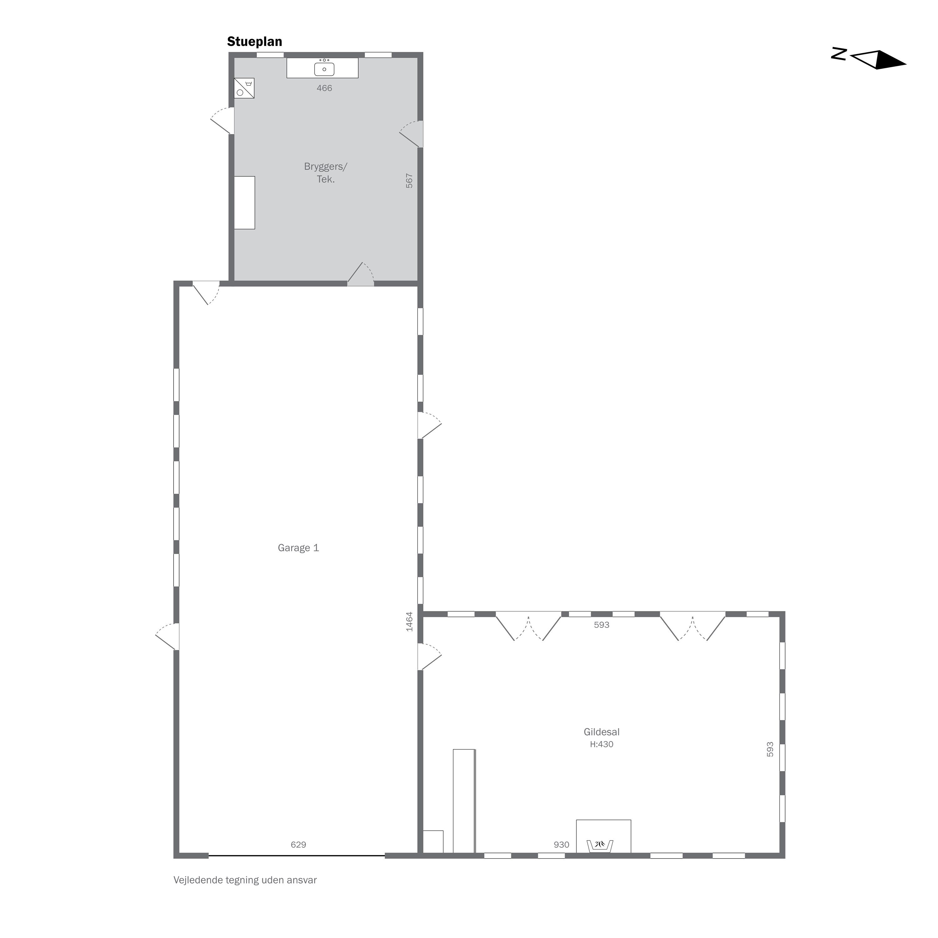 Plantegninger billede af Tingvejen 57, 4400 Kalundborg