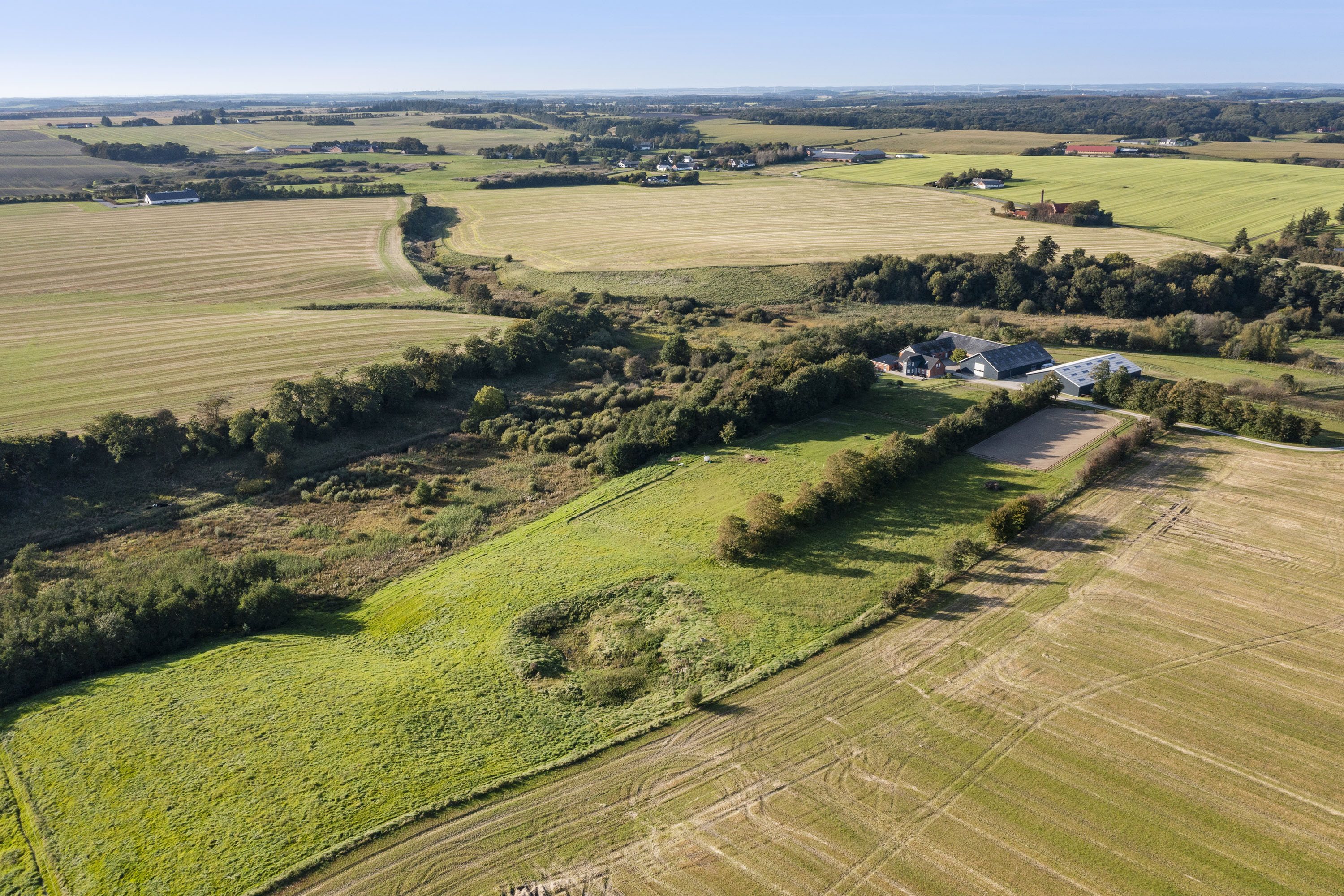 Fremhævet luftfoto billede i fuldskærmstilstand. Billede af Halkærvej 91, Skørbæk, 9240 Nibe
