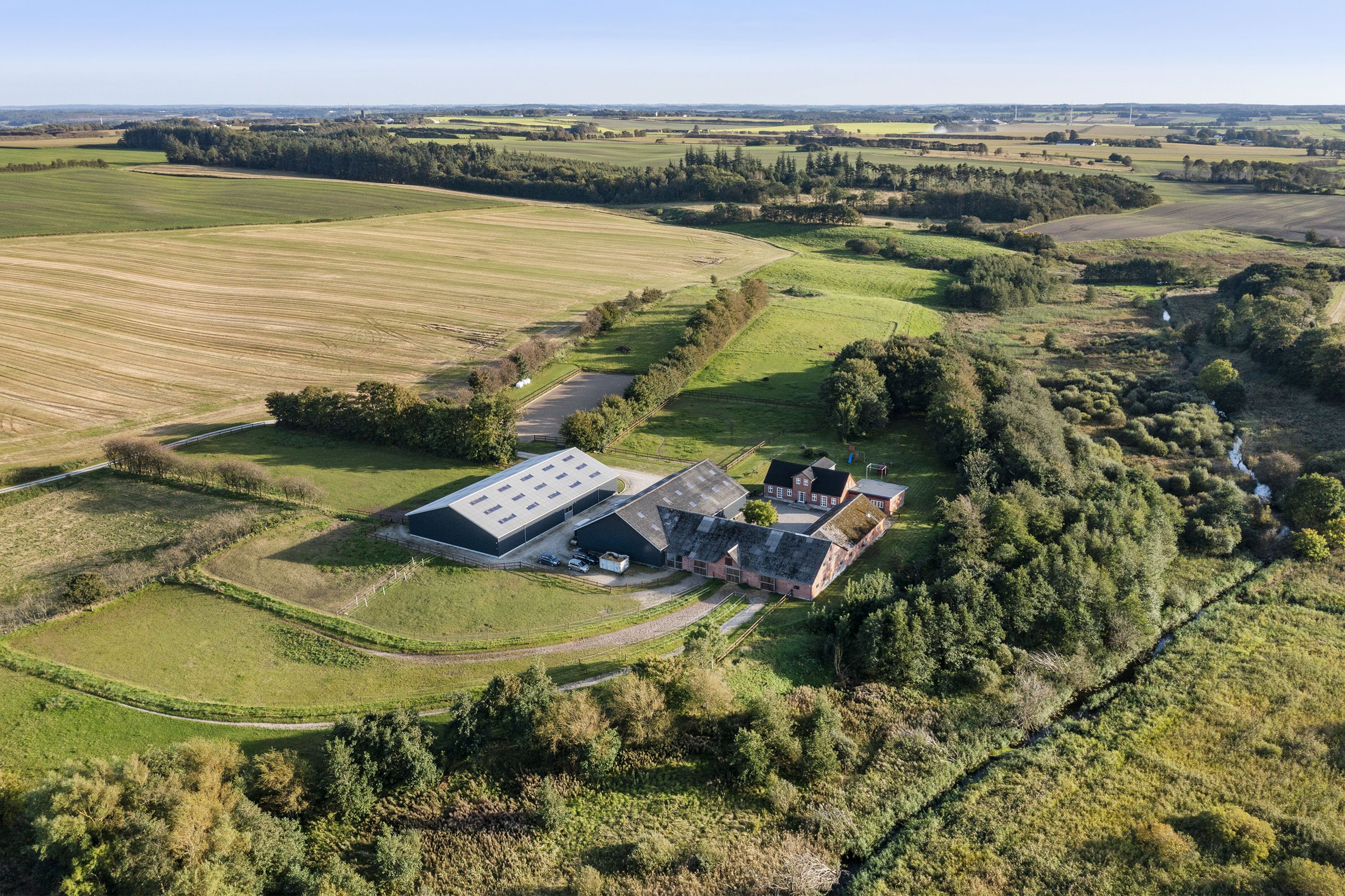 Fremhævet luftfoto billede i fuldskærmstilstand. Billede af Halkærvej 91, Skørbæk, 9240 Nibe