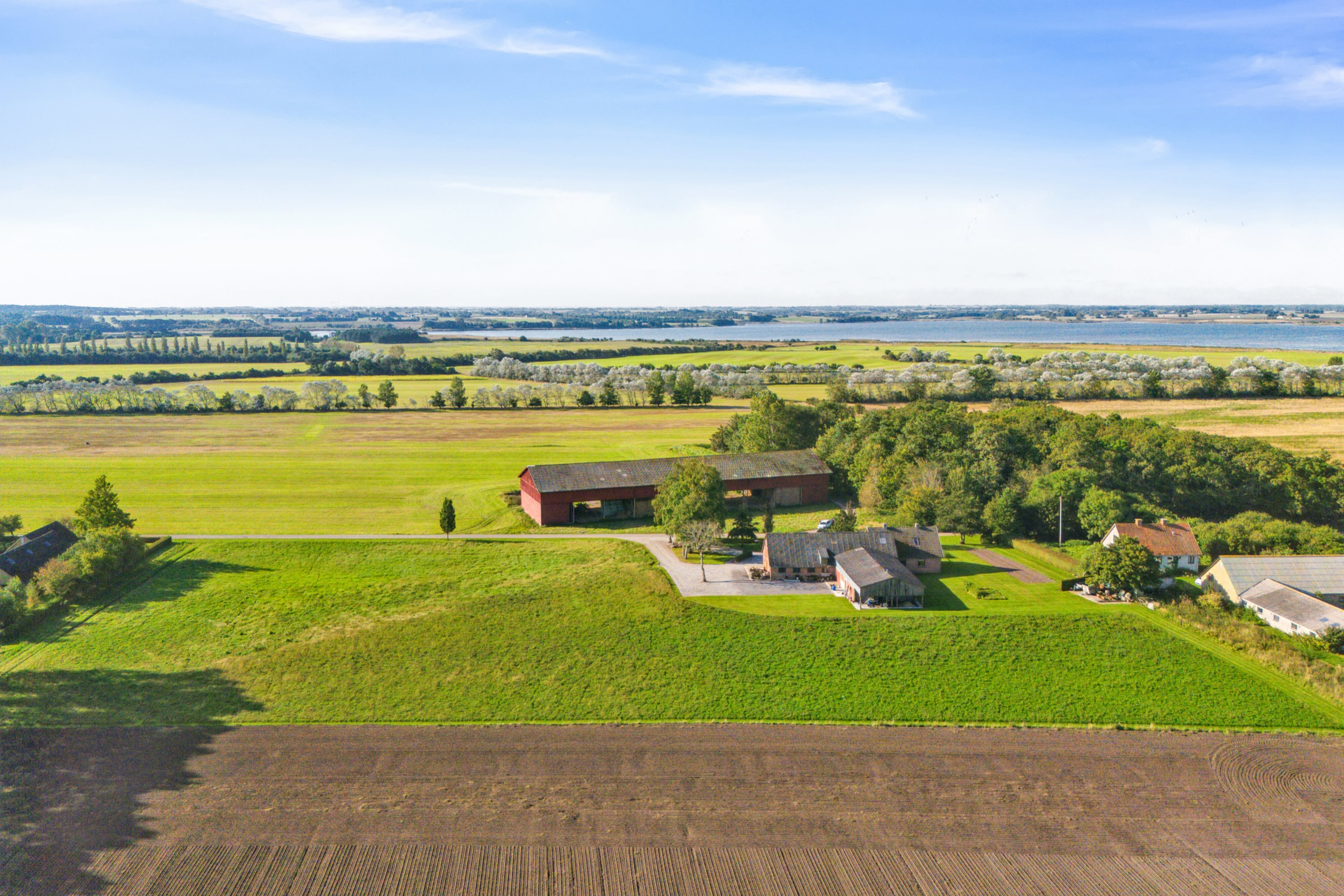 Fremhævet luftfoto billede i fuldskærmstilstand. Billede af Fælledgårdsvej 15, Egeby, 5450 Otterup
