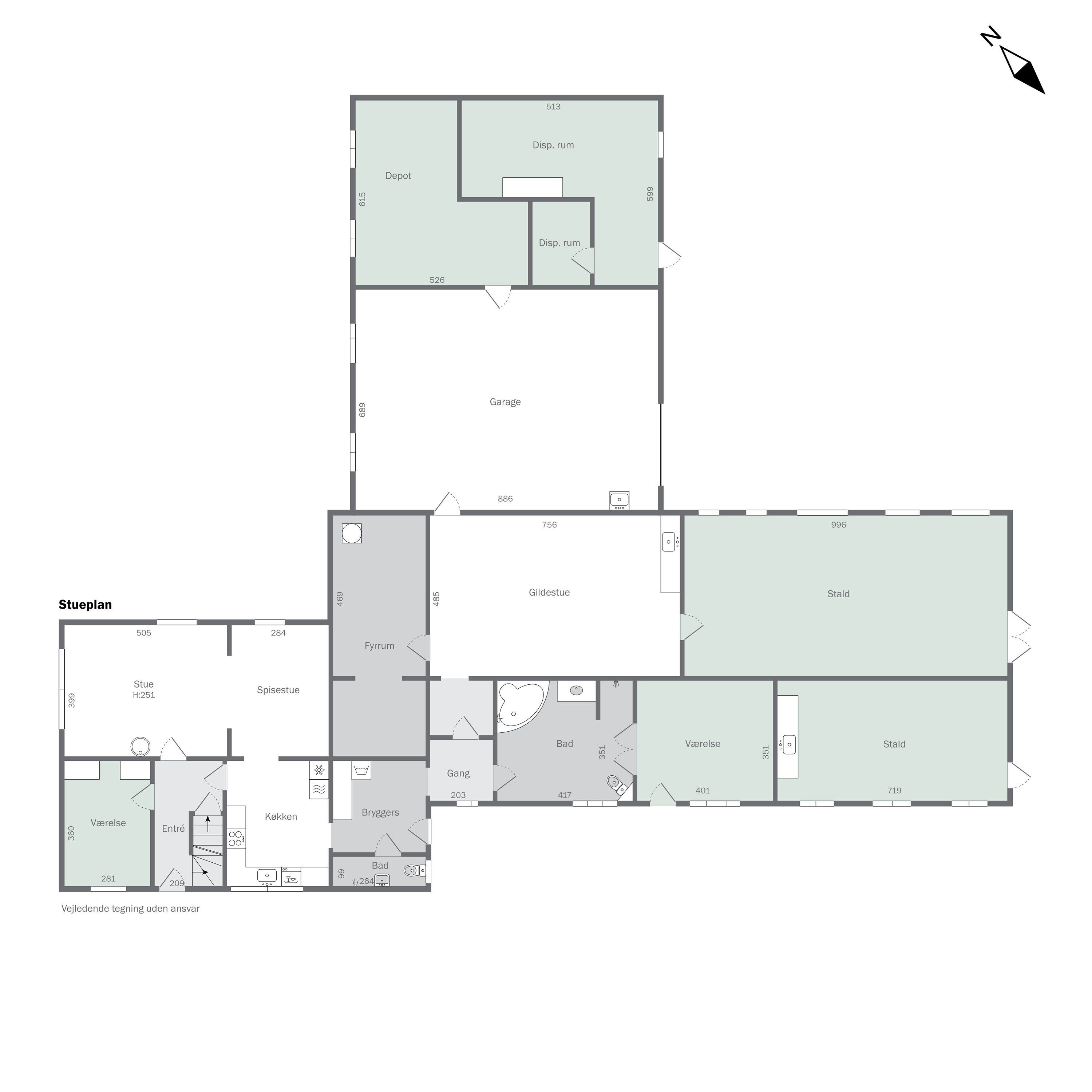 Plantegninger billede af Fælledgårdsvej 15, Egeby, 5450 Otterup