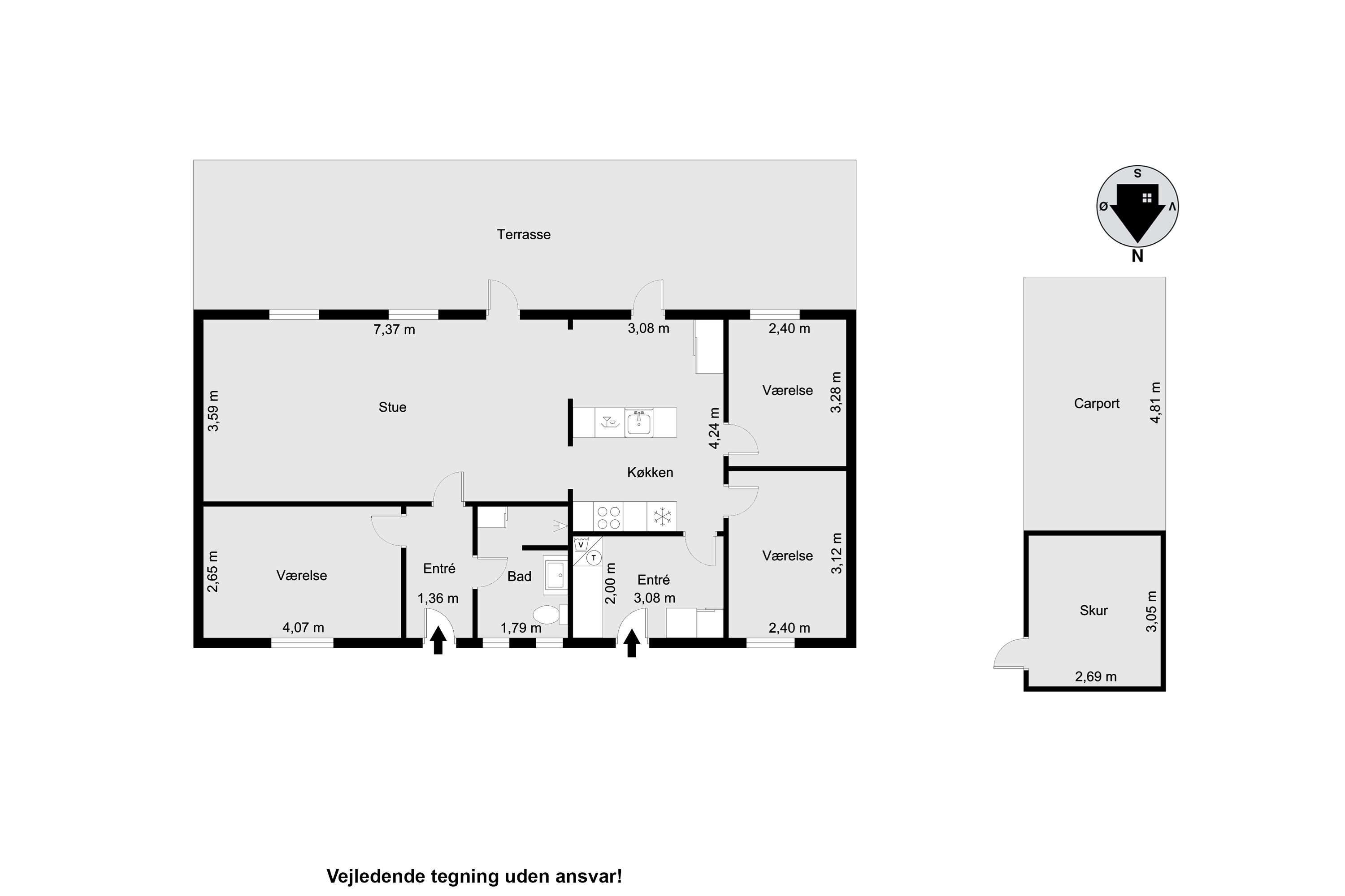 Plantegninger billede af Skyttevej 8, 9900 Frederikshavn