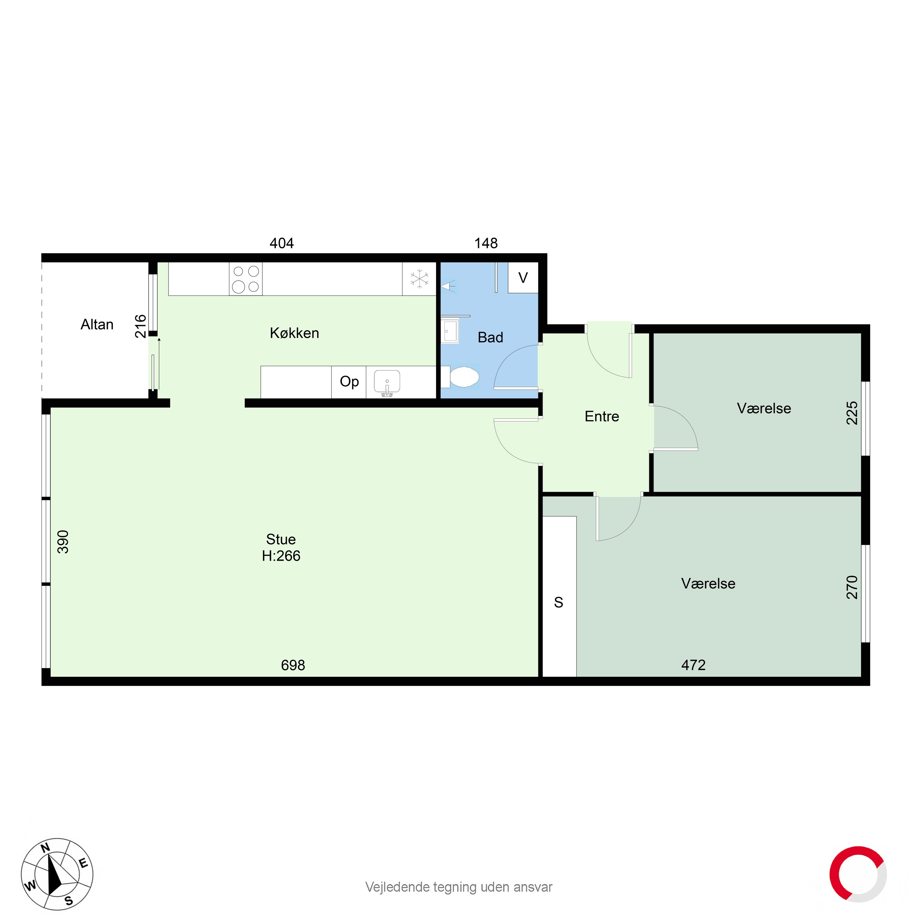 Plantegninger billede af Hougårdsvej 54, 2. tv., 8220 Brabrand