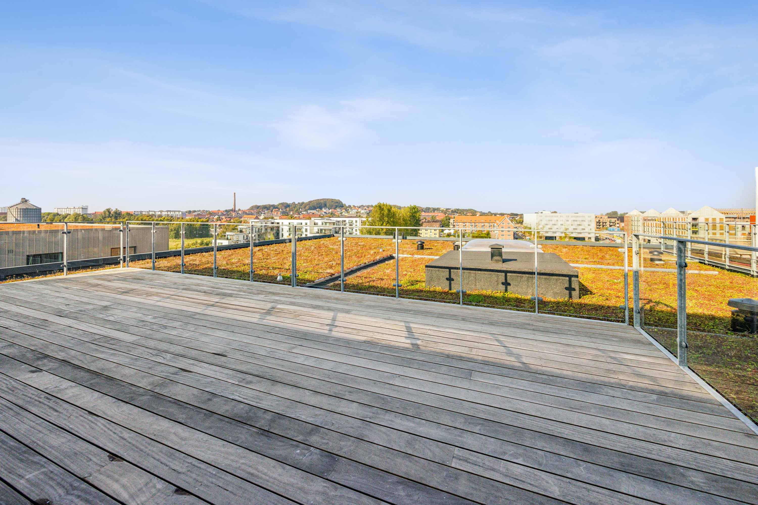 Fremhævet tagterrasse billede i fuldskærmstilstand. Billede af Stigsborg Brygge 161, 5. tv., 9400 Nørresundby