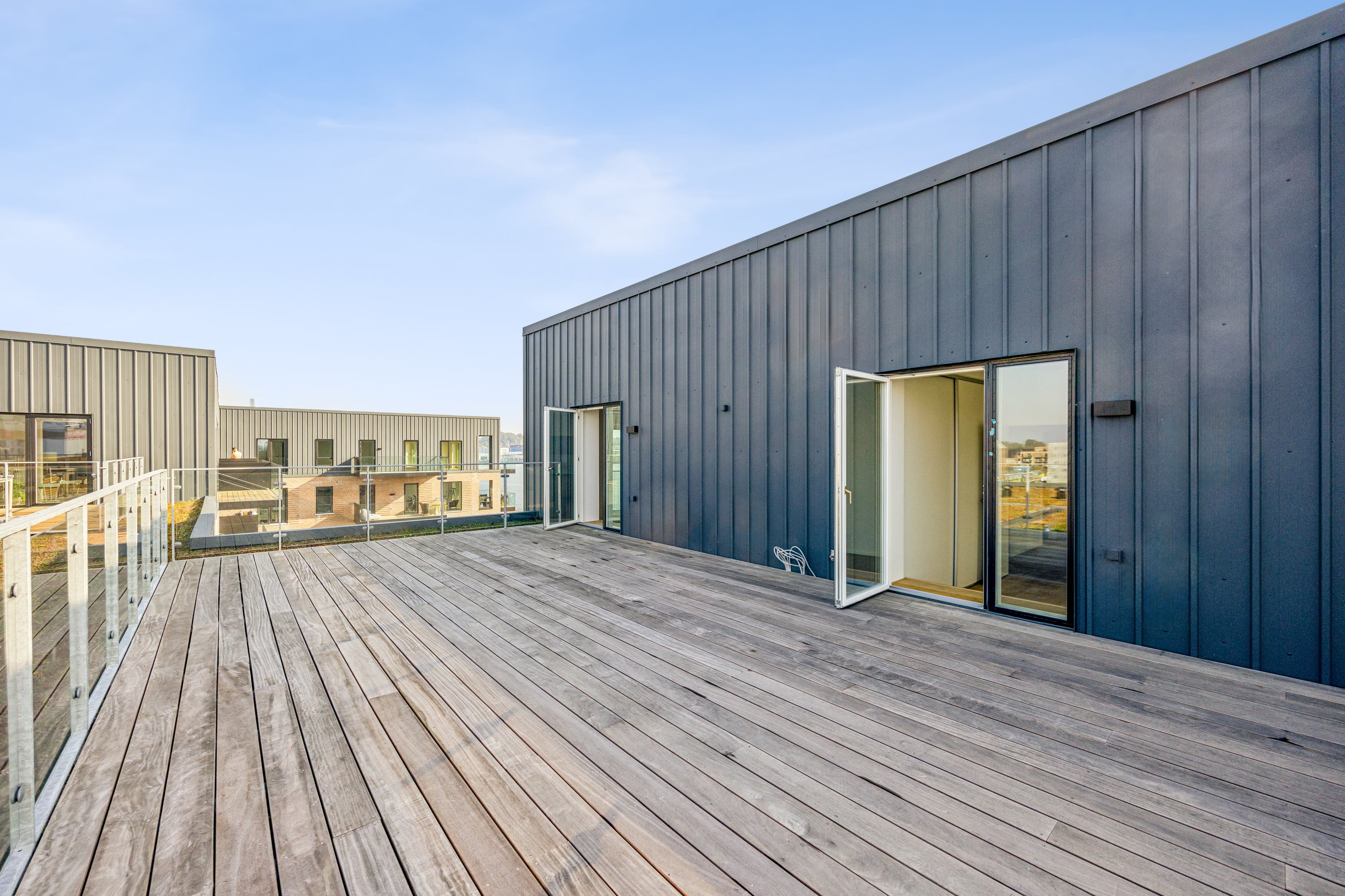 Fremhævet tagterrasse billede i fuldskærmstilstand. Billede af Stigsborg Brygge 161, 5. tv., 9400 Nørresundby