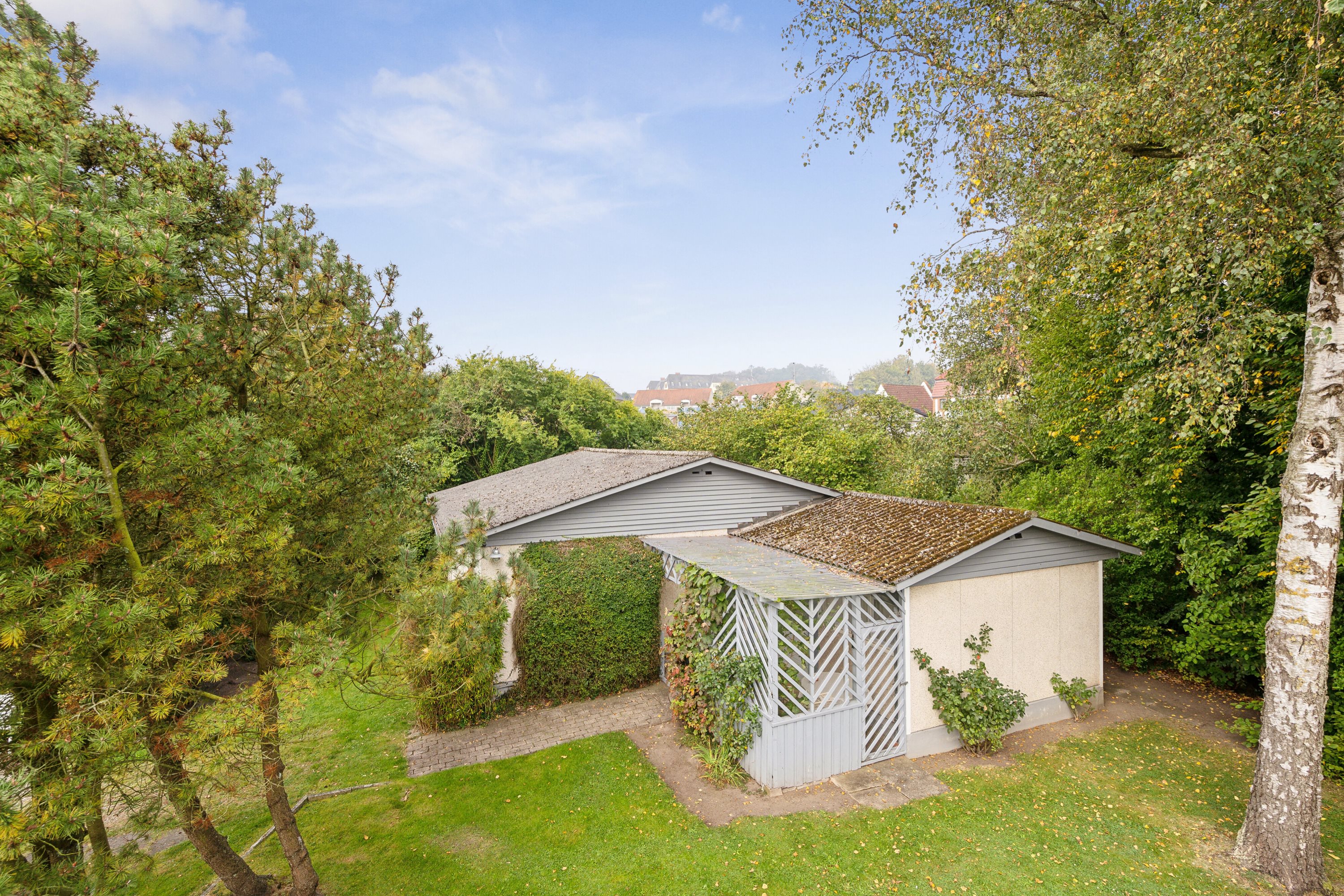 Fremhævet set fra haven billede i fuldskærmstilstand. Billede af Langevad 5A, 6200 Aabenraa