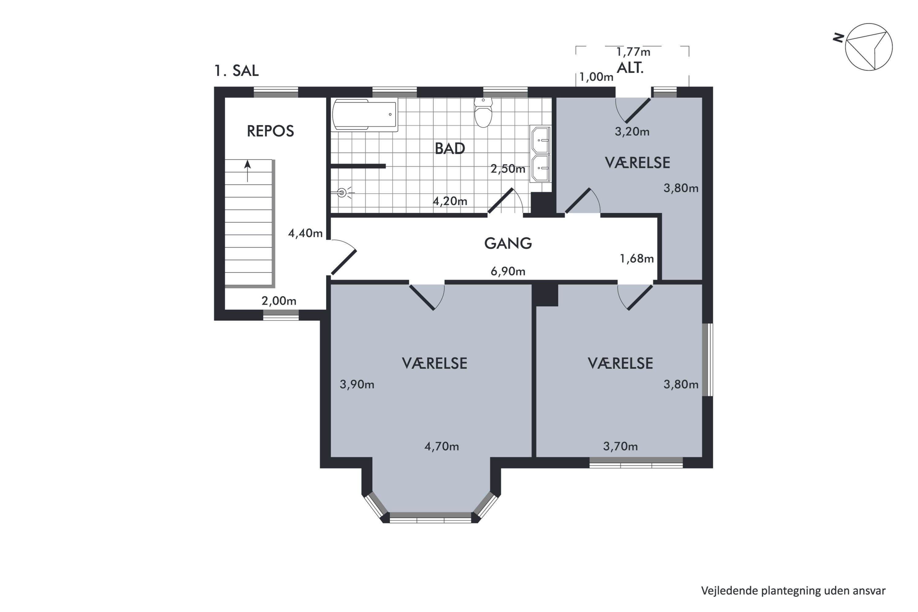 Plantegninger billede af Tordenskjoldsvej 13, 3000 Helsingør