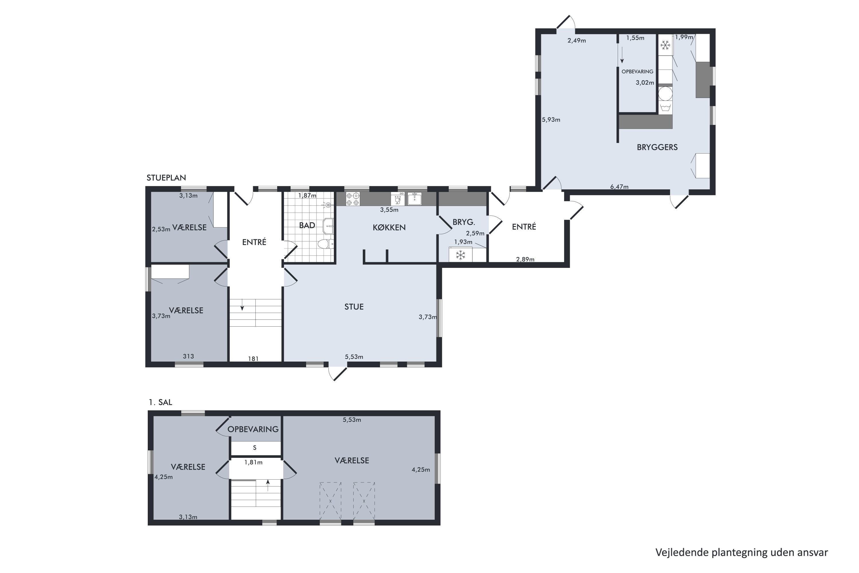 Plantegninger billede af Møllevej 7, Langskov, 8370 Hadsten