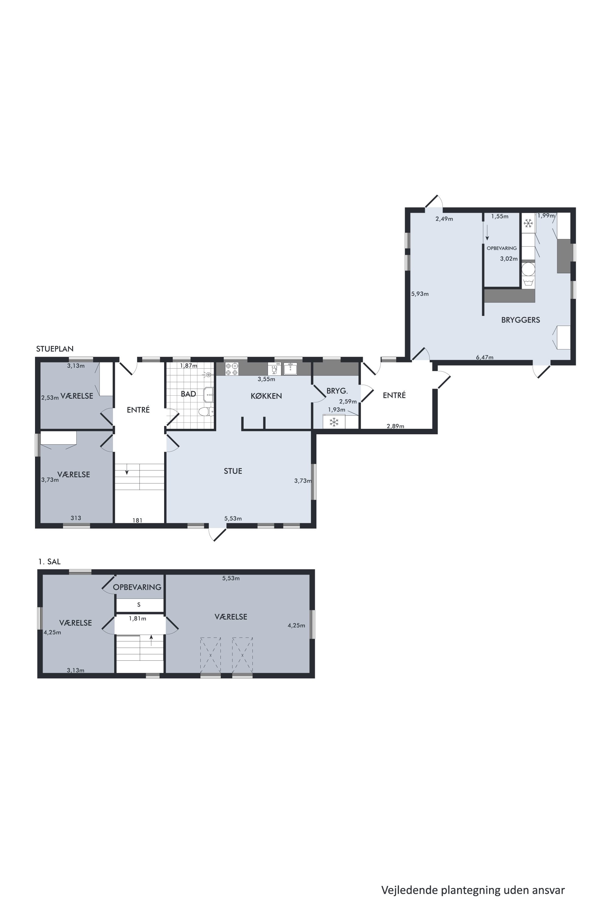 Plantegninger billede af Møllevej 7, Langskov, 8370 Hadsten