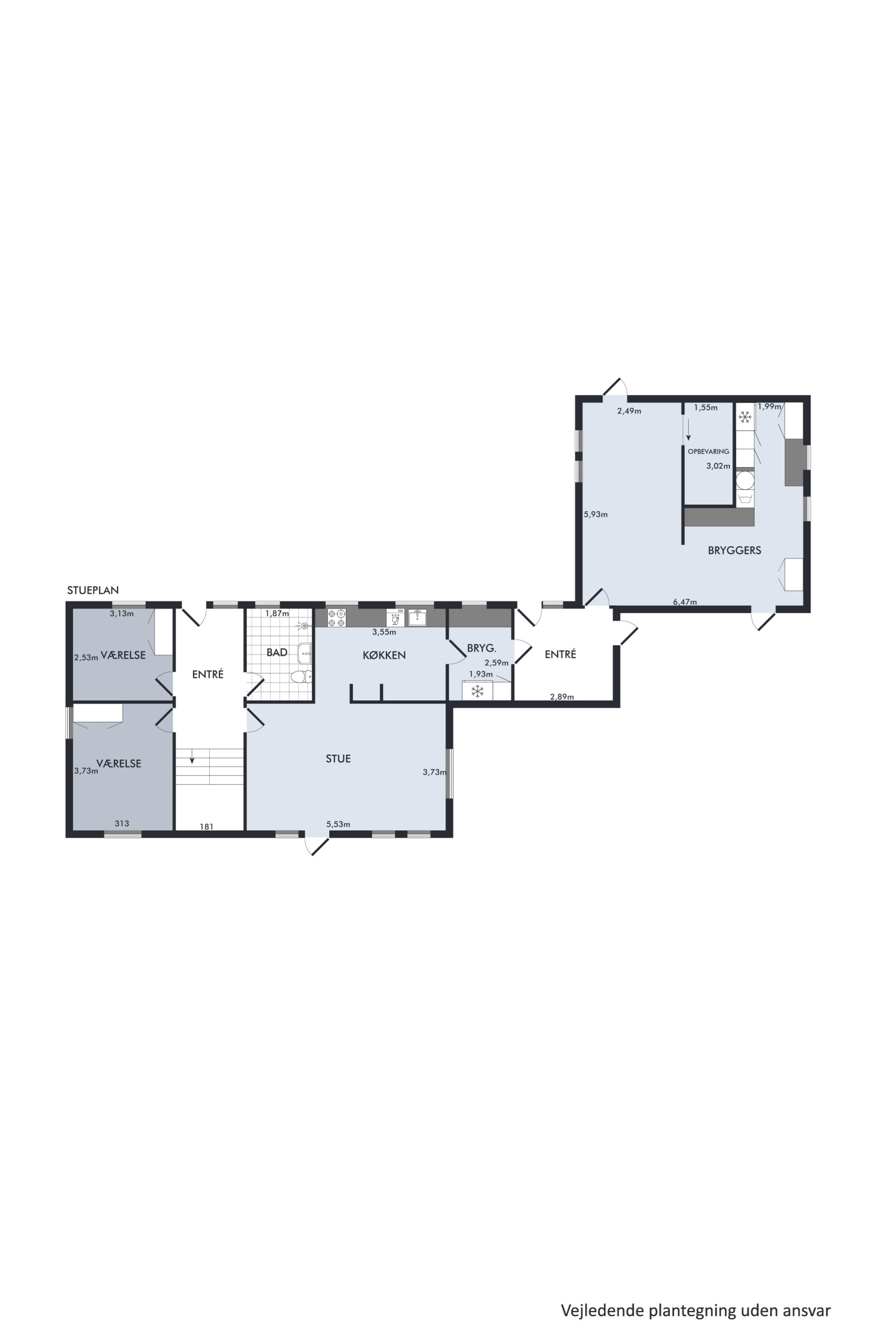Plantegninger billede af Møllevej 7, Langskov, 8370 Hadsten