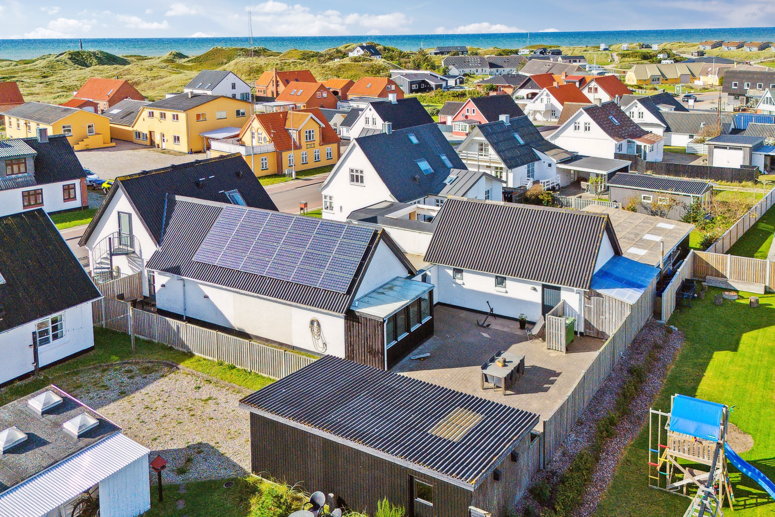 Fremhævet set fra haven billede i fuldskærmstilstand. Billede af Vesterhavsgade 108, Vorupør, 7700 Thisted