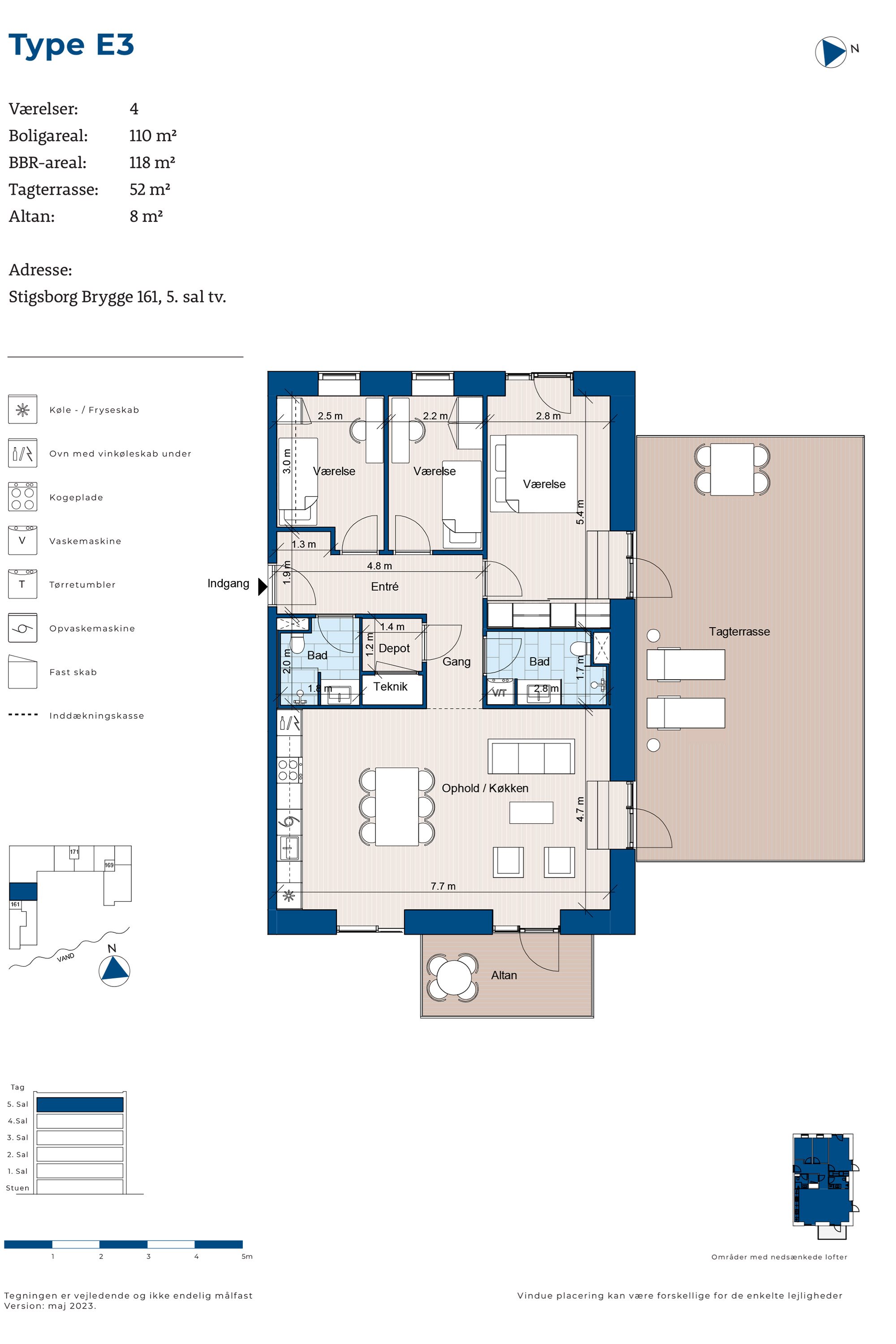 Plantegninger billede af Stigsborg Brygge 161, 5. tv., 9400 Nørresundby