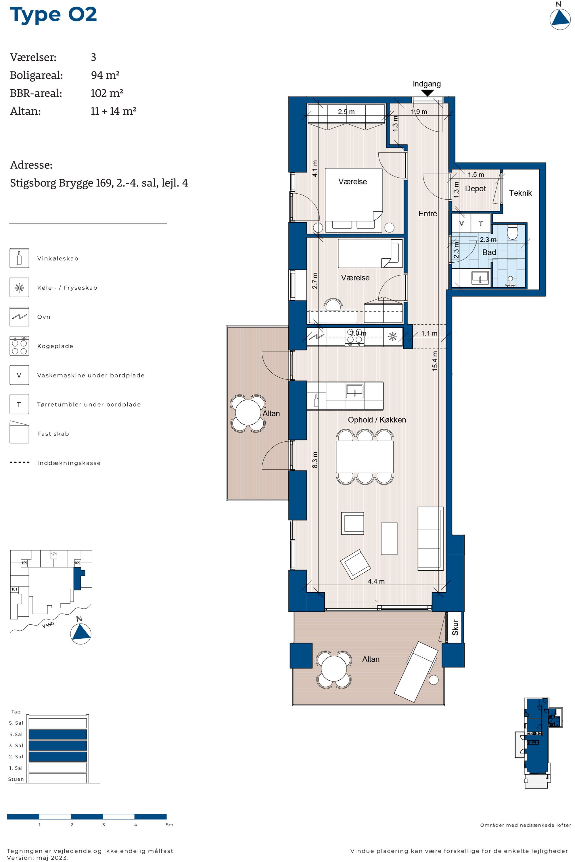 Plantegninger billede af Stigsborg Brygge 169, 3. 4., 9400 Nørresundby
