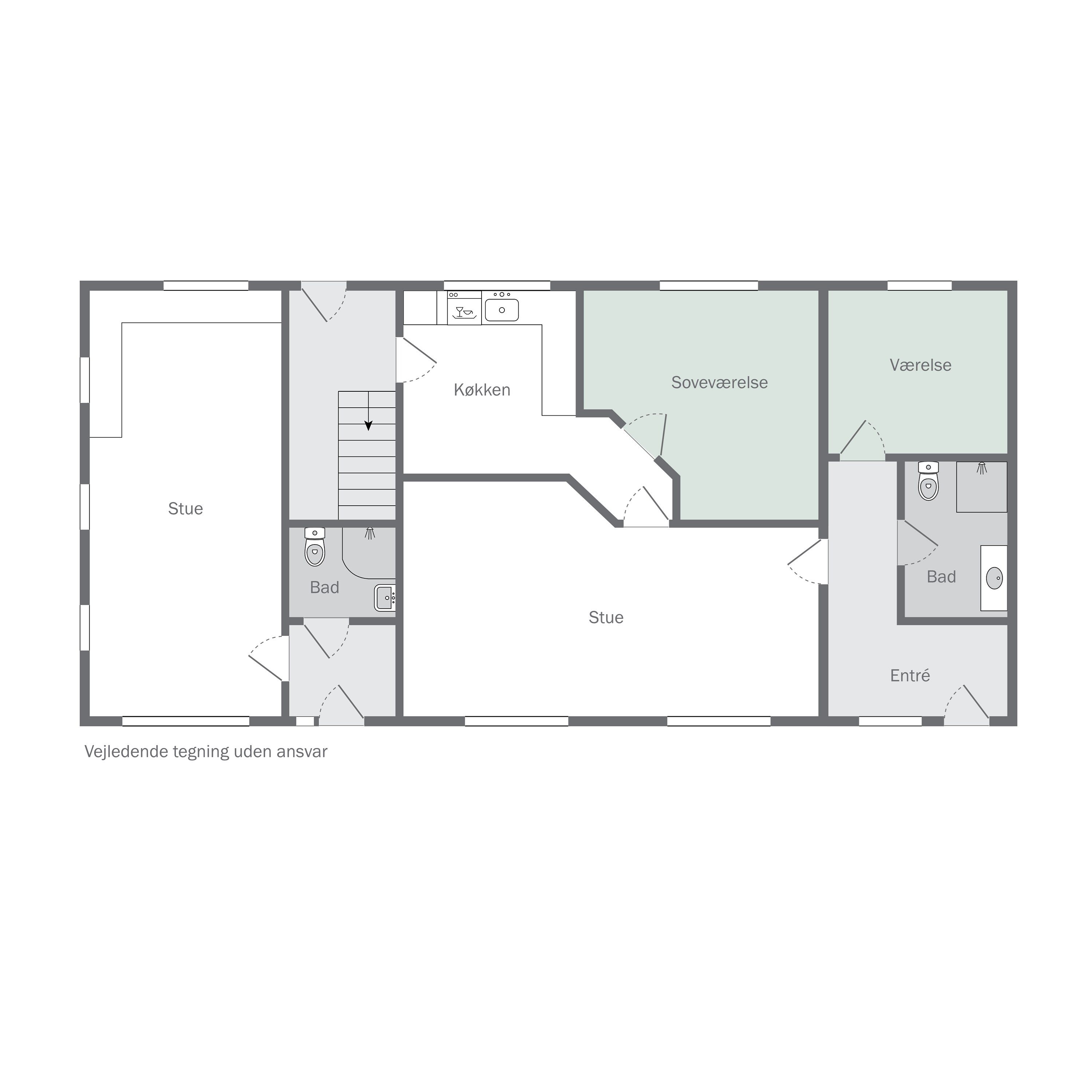 Plantegninger billede af Vestbygade 7A-D, Haverslev, 9610 Nørager