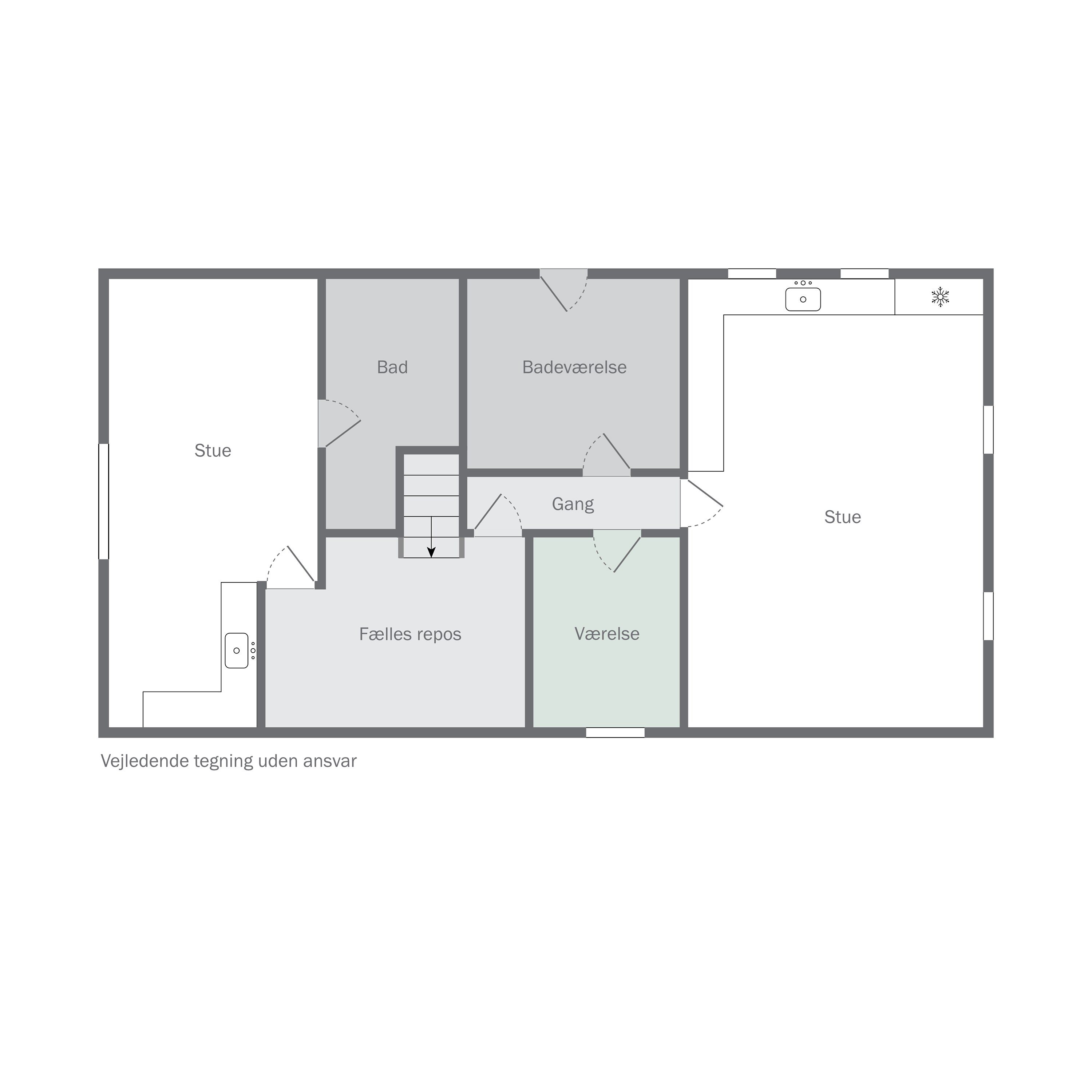 Plantegninger billede af Vestbygade 7A-D, Haverslev, 9610 Nørager